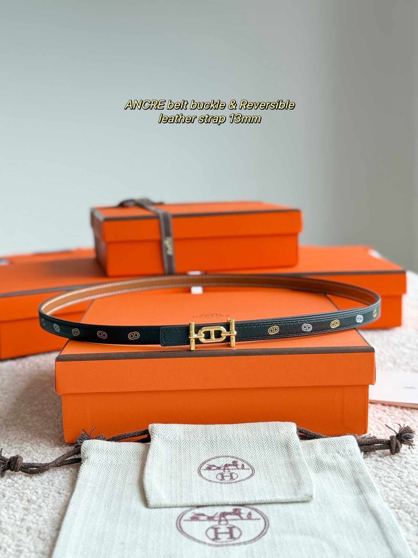 Hermes Ancre 13mm Women's Belt: Epsom Leather, Gold Hardware, Classic Design 3 i1749005958235 2816 0 2