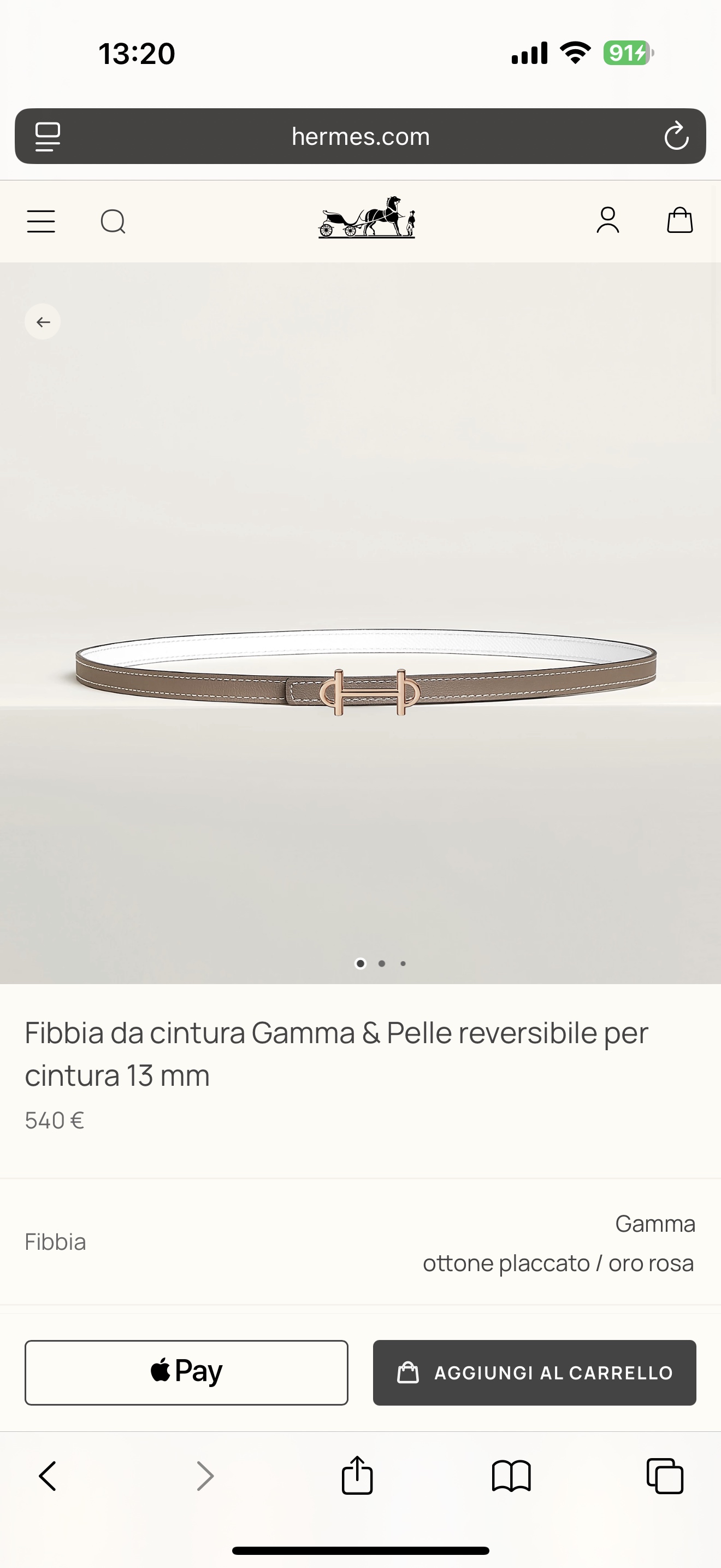 Hermes Women's Gamma Belt, 13mm - Epsom Leather, Gold-Plated Buckle 2 i1749273972082 9573 0 5