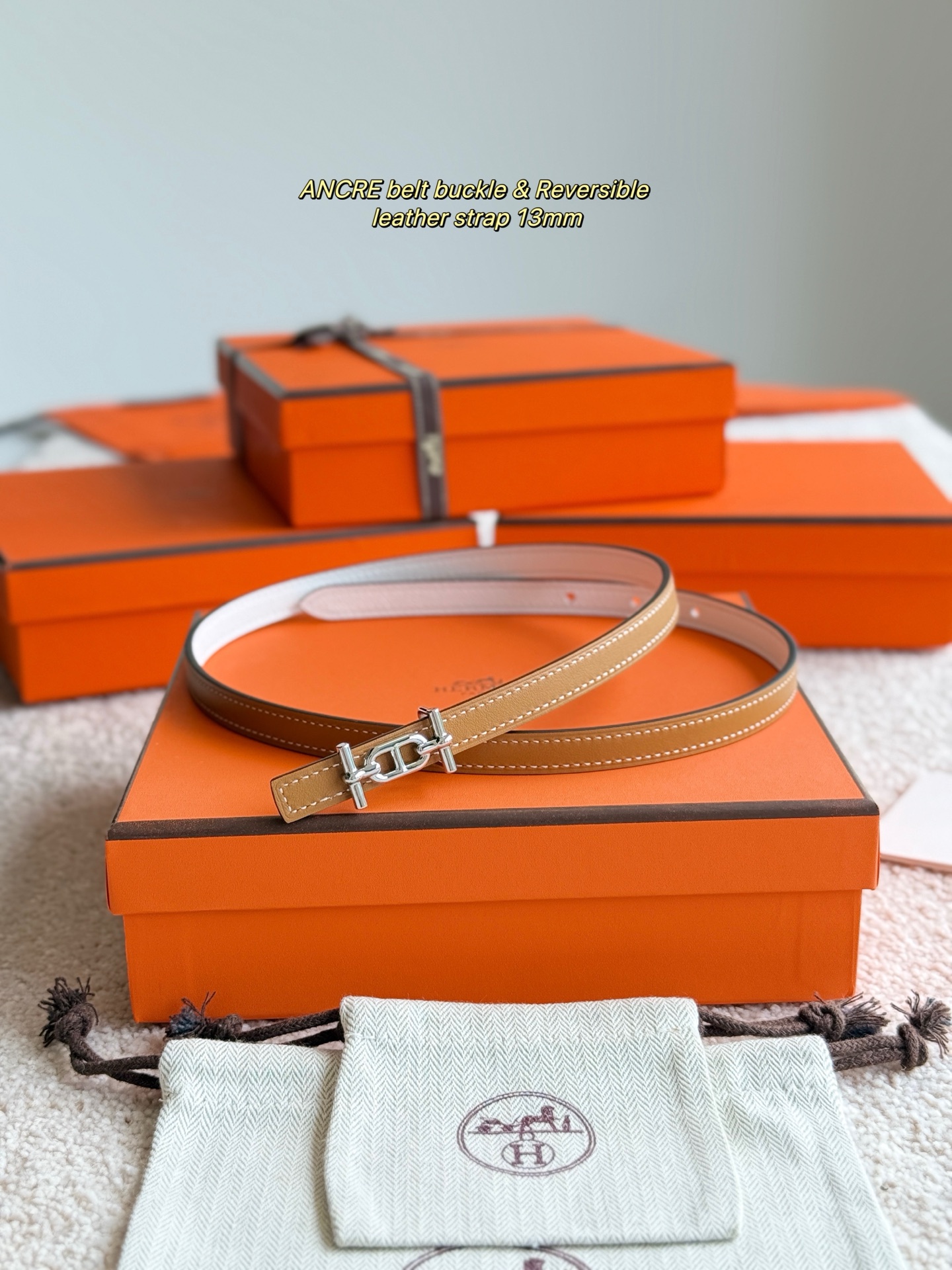Hermes Women's Ancre Buckle Epsom Leather Belt, 13mm - Elegant & Timeless 3 i1749365599513 6428 0 0