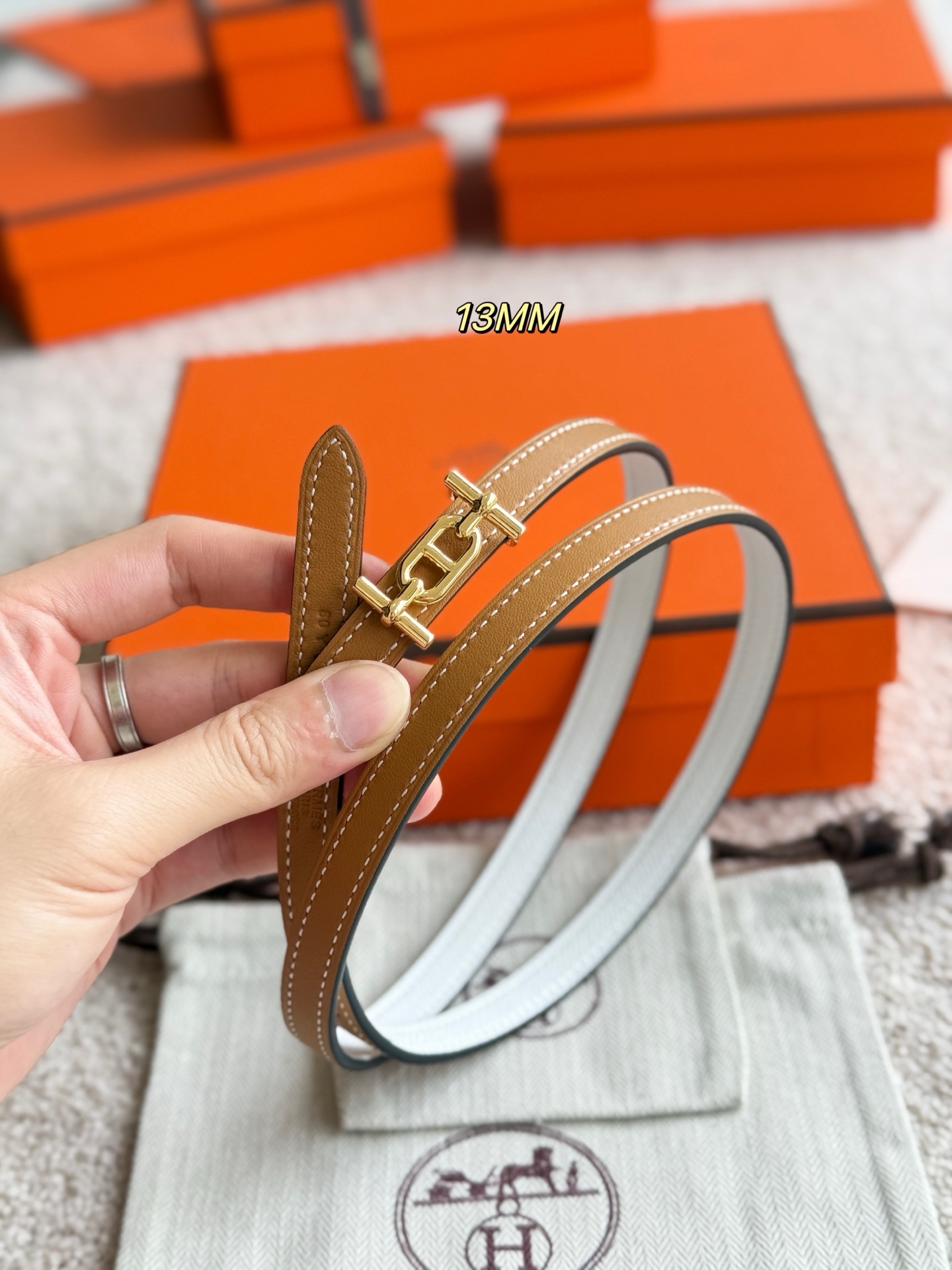 Hermès Ancre 13mm Epsom Leather Belt with Gold Hardware for Women 7 i1749365646282 4322 0 4