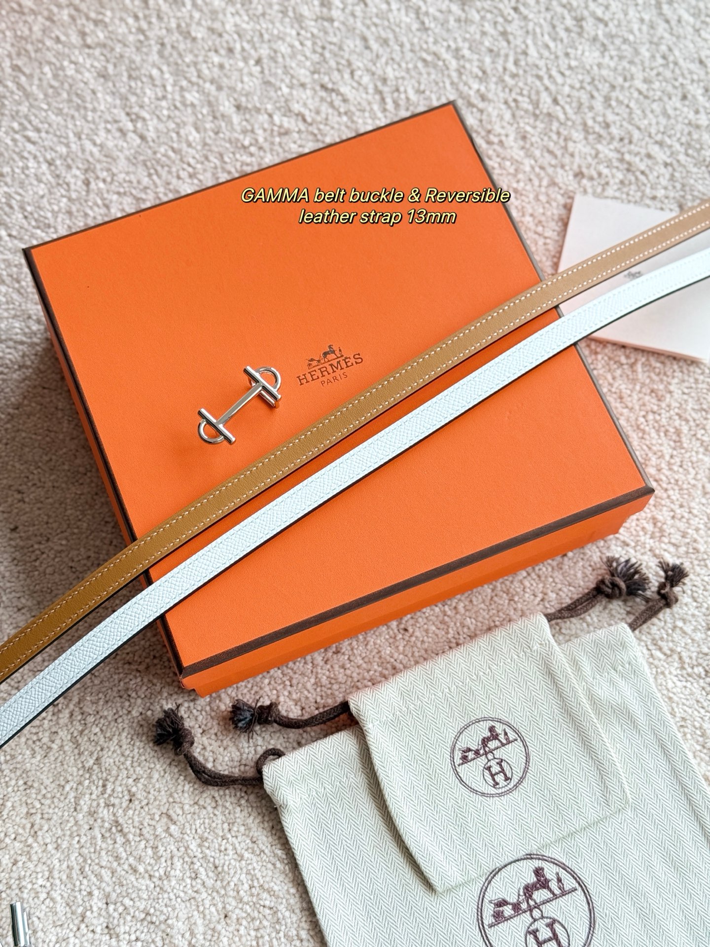 Hermes Gamma Reversible Leather Belt 13mm - Elegant and Versatile Accessory 4 i1749366068650 2630 0 2