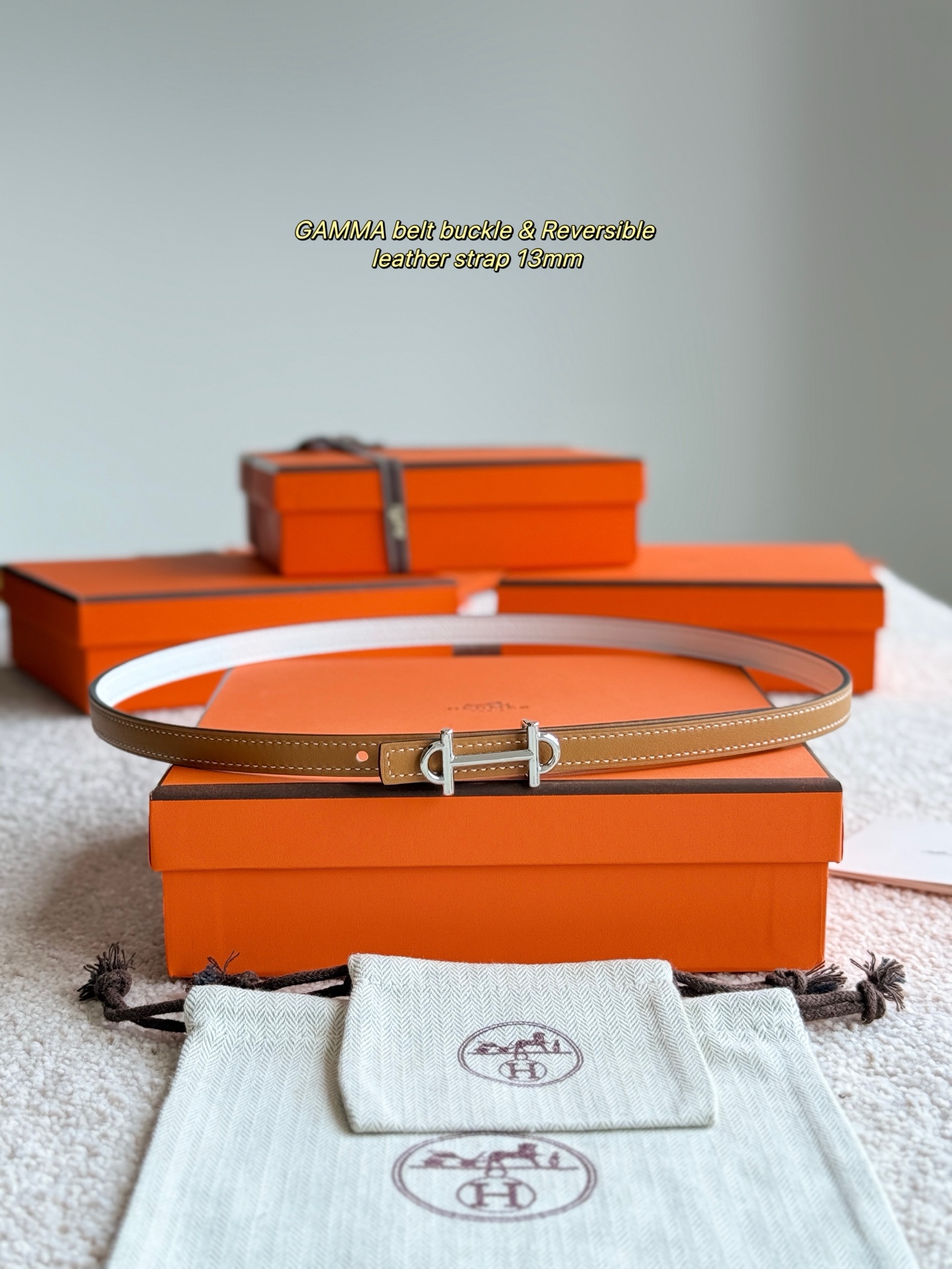 Hermes Gamma Reversible Leather Belt 13mm - Elegant and Versatile Accessory 2 i1749366075011 8332 0 0