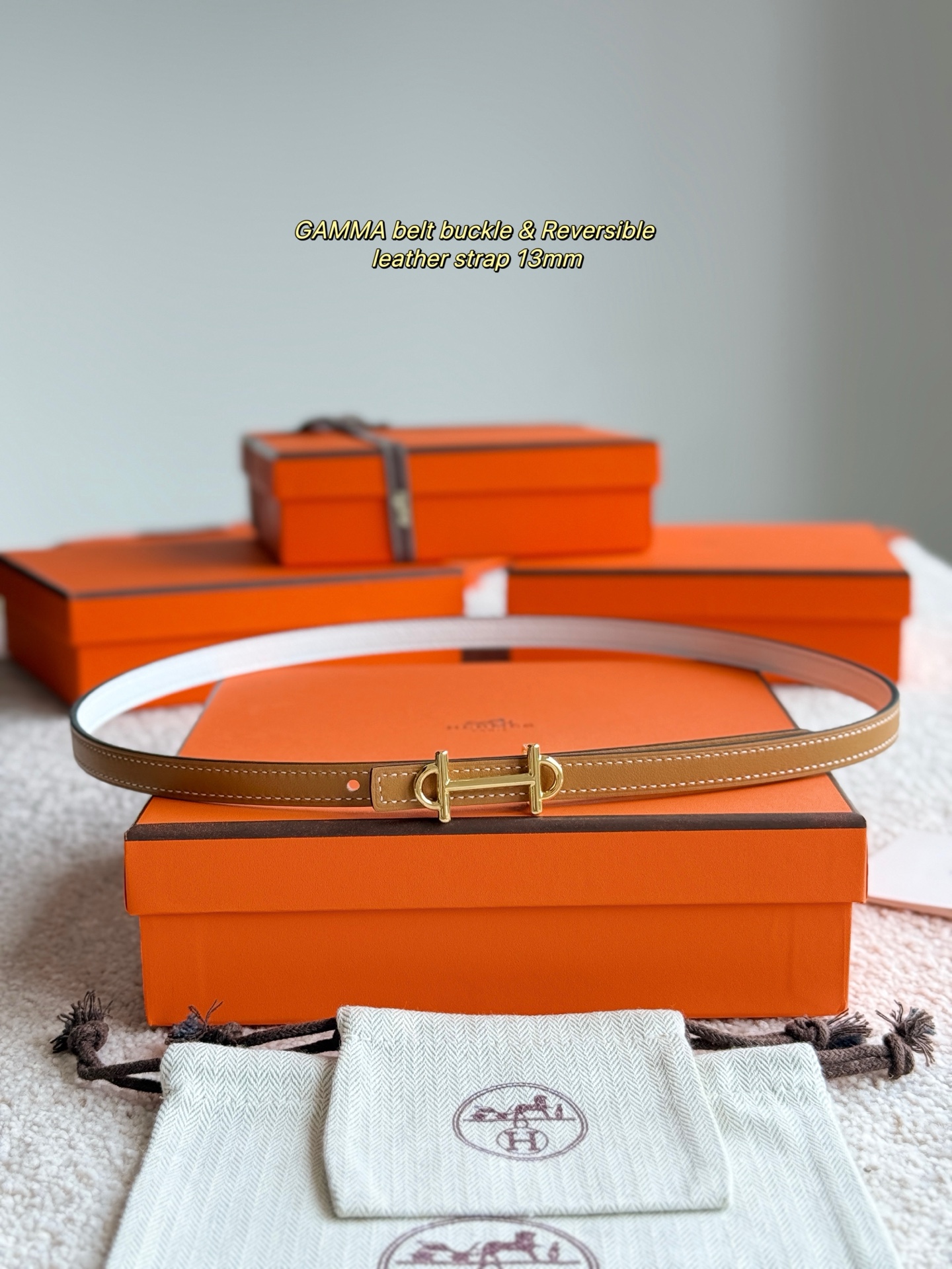 Hermes Women's Gamma Belt, 13mm - Epsom Leather, Gold-Plated Buckle 2 i1749366105245 4035 0 0