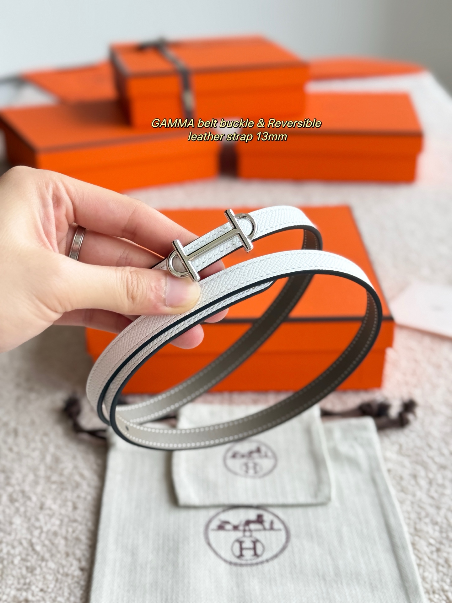 Hermes Women's Gamma Reversible Leather Belt, 13mm - Elegant & Versatile 8 i1749366126817 8391 0 5