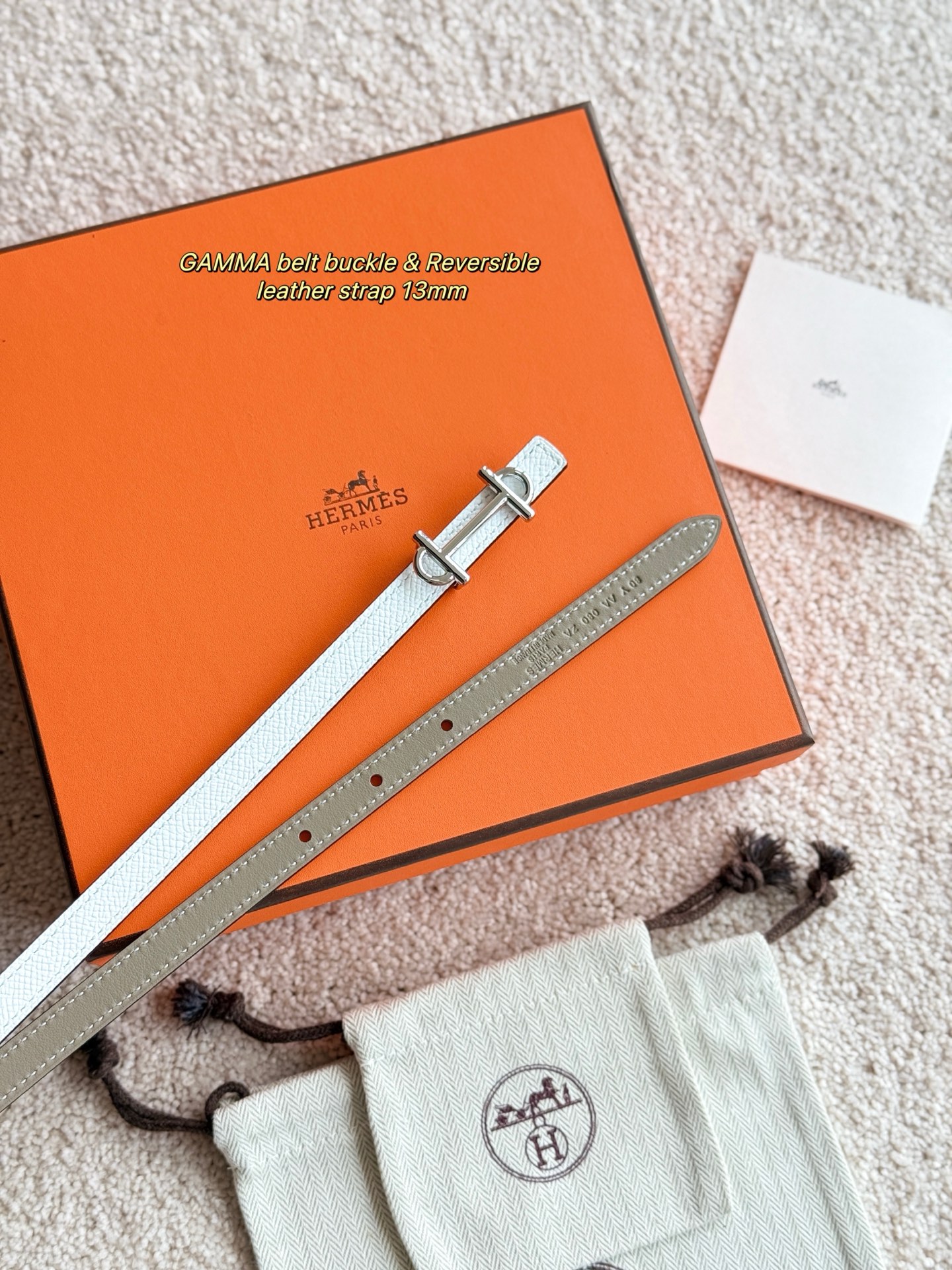 Hermes Women's Gamma Reversible Leather Belt, 13mm - Elegant & Versatile 4 i1749366126833 50 0 1