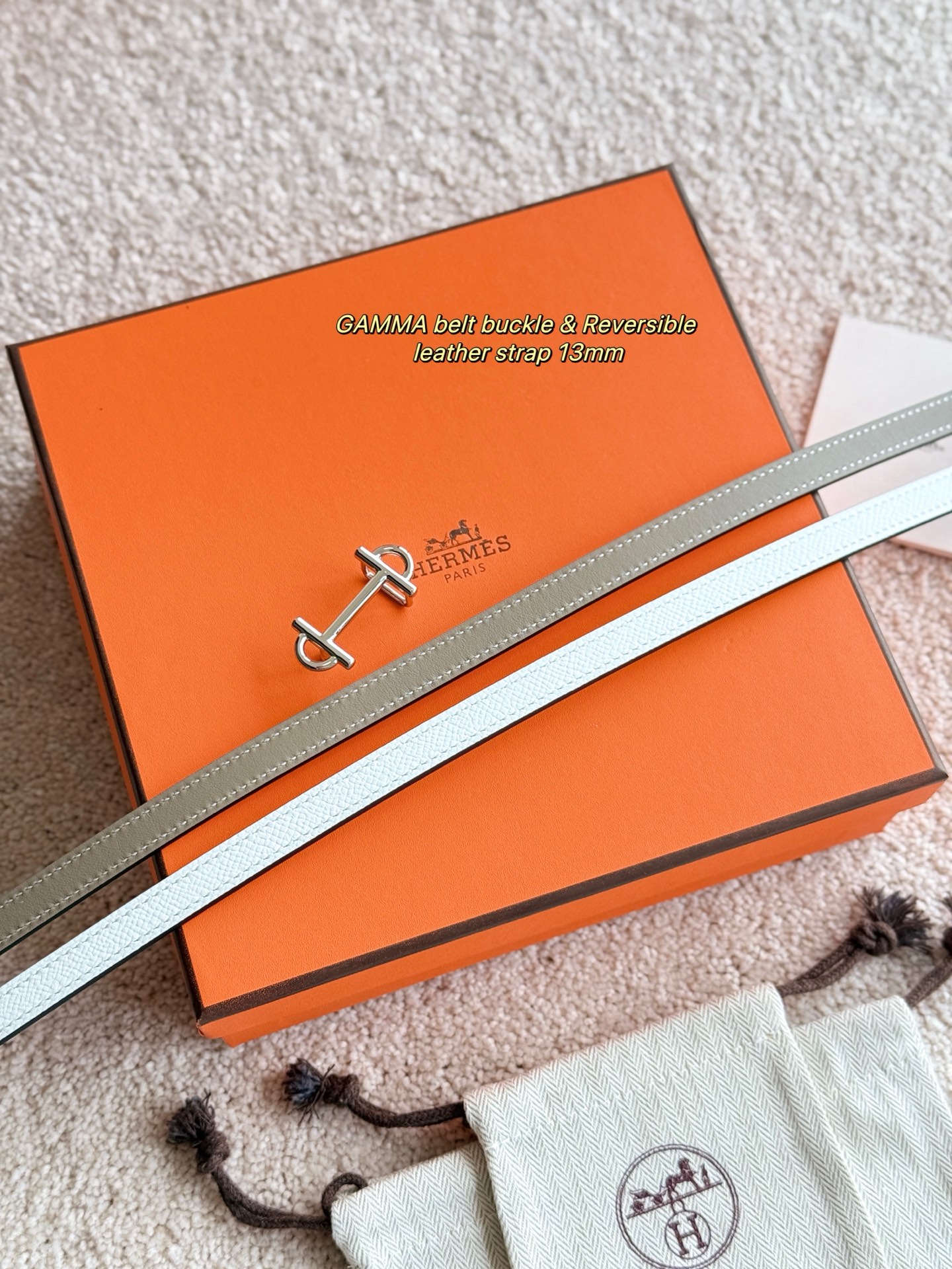 Hermes Women's Gamma Reversible Leather Belt, 13mm - Elegant & Versatile 5 i1749366129208 6759 0 2