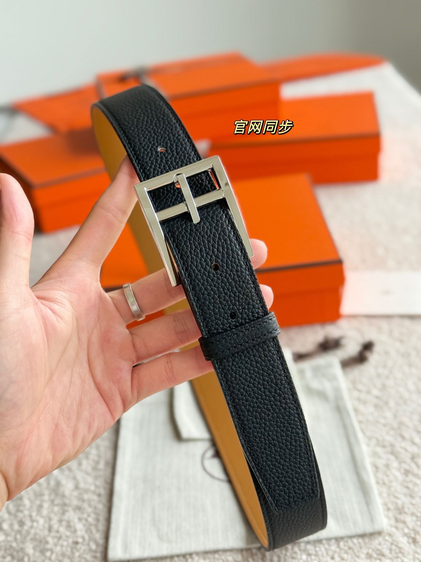 Hermès 宽 3.5cm · 代购级 爱马仕 ROMAIN 35 BELT 进口Togo皮 精品针扣 高品质