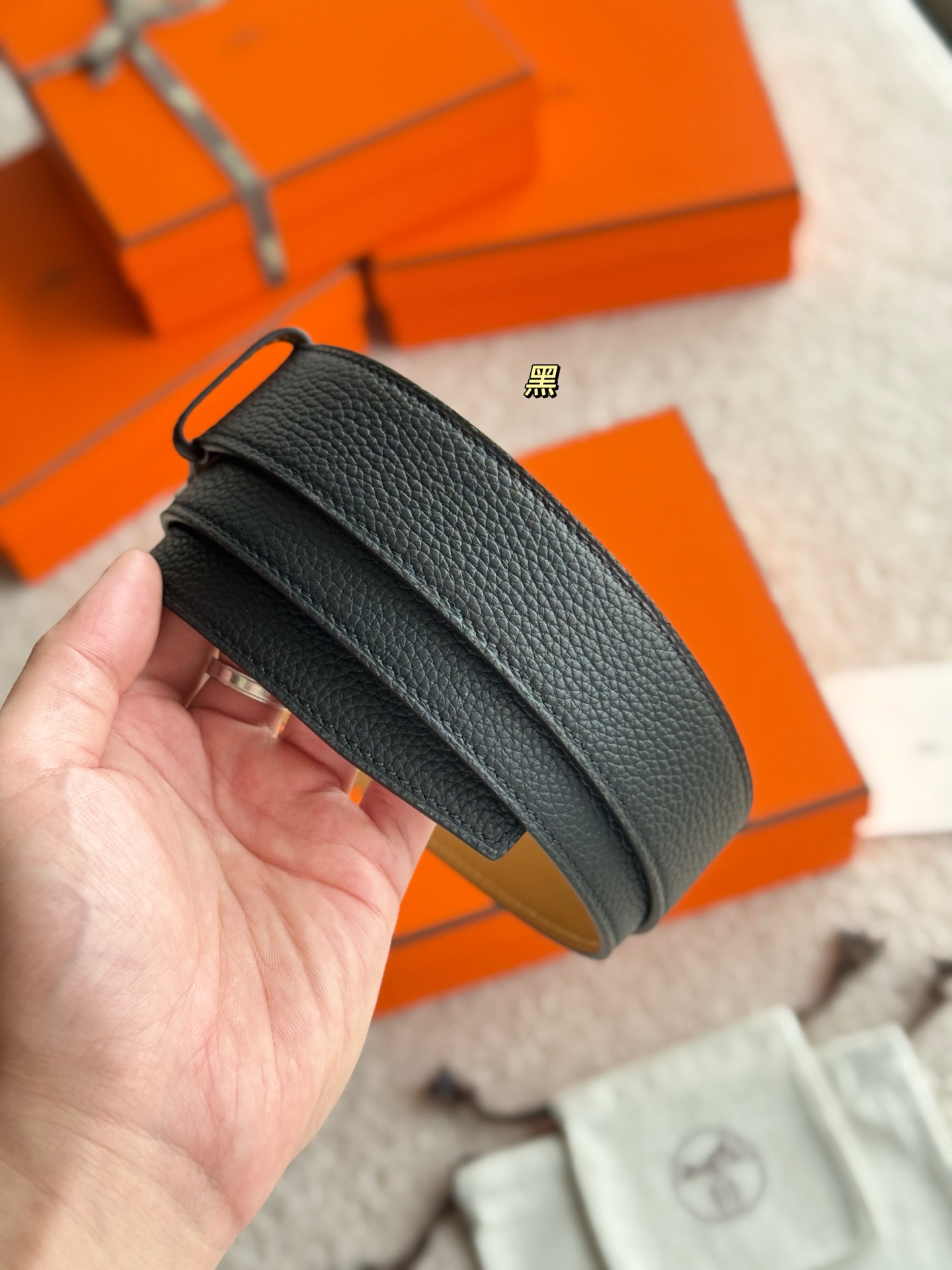 Hermès 宽 3.5cm · 代购级 爱马仕 ROMAIN 35 BELT 进口Togo皮 精品针扣 高品质