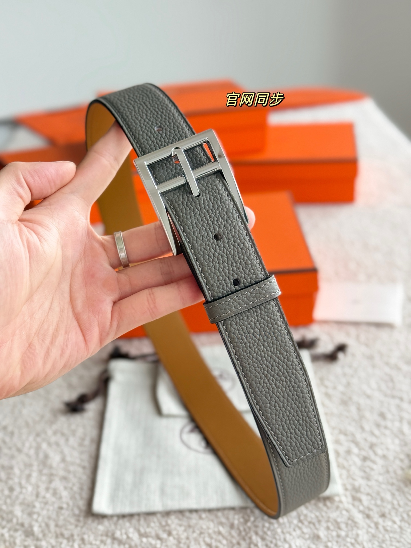 Hermès 宽 3.5cm · 代购级 爱马仕 ROMAIN 35 BELT 进口Togo皮 精品针扣 高品质