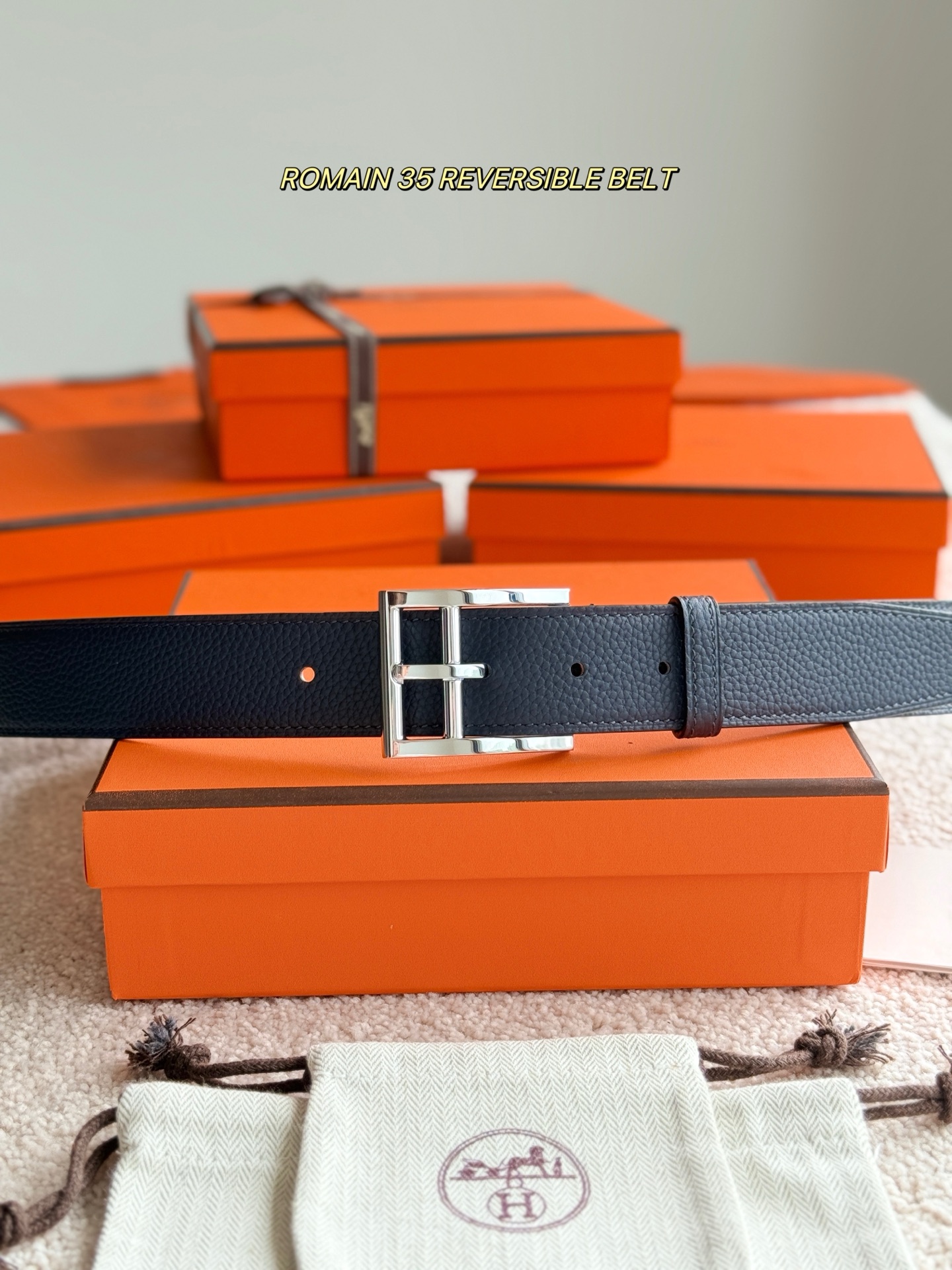 Hermès 宽 3.5cm · 代购级 爱马仕 ROMAIN 35 BELT 进口Togo皮 精品针扣 高品质