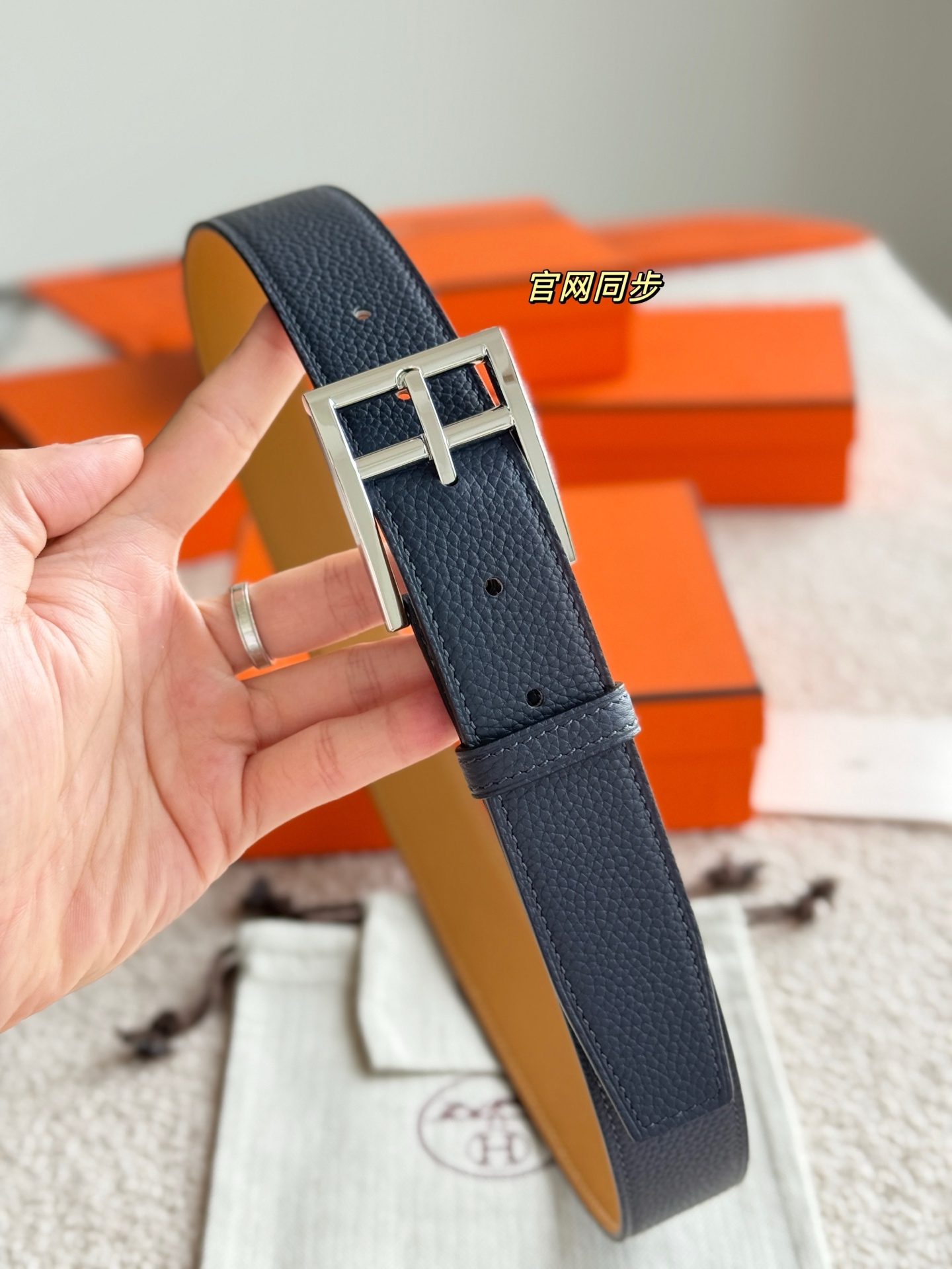 Hermès 宽 3.5cm · 代购级 爱马仕 ROMAIN 35 BELT 进口Togo皮 精品针扣 高品质