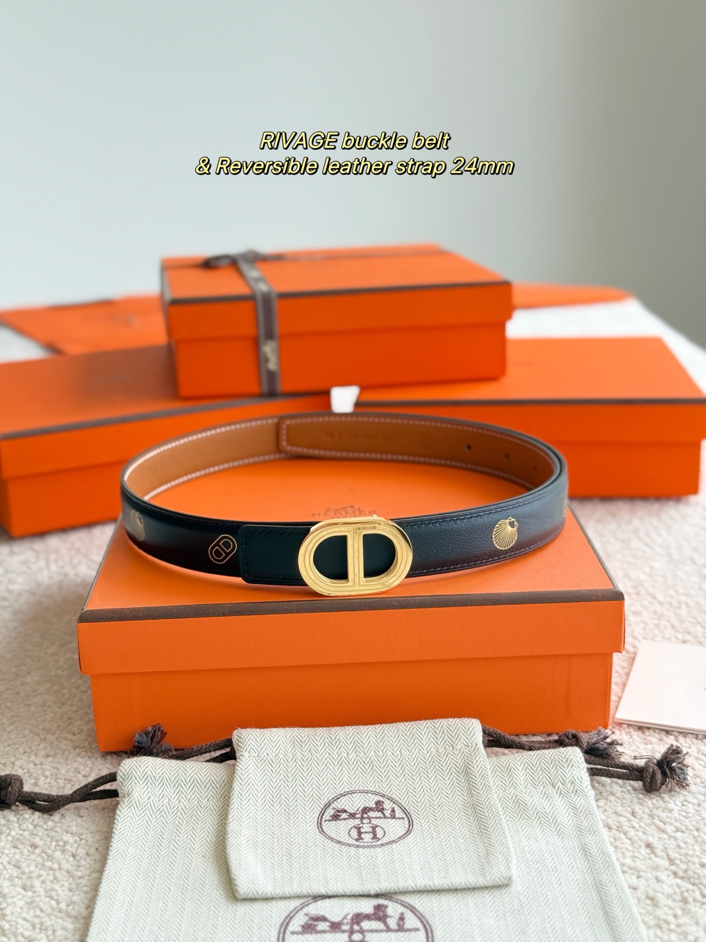 Hermès Rivage Belt, Epsom Leather, 24mm - Elegant Women's Belt 2 i1750390754895 4660 0 0