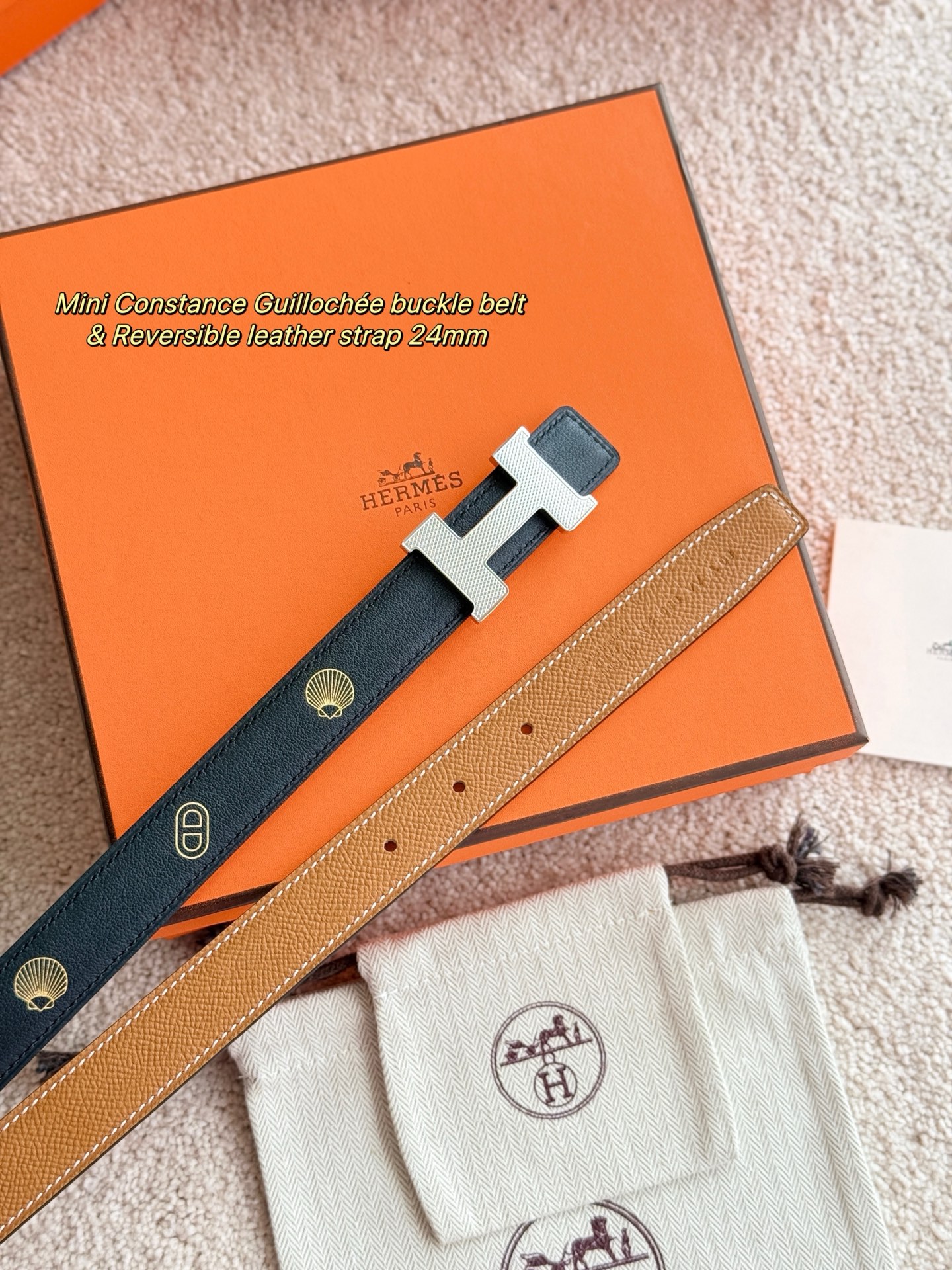 Hermes Mini Constance Guillochée Belt, Epsom Leather, 24mm - Top Choice for Women 5 i1750390812959 2056 0 1