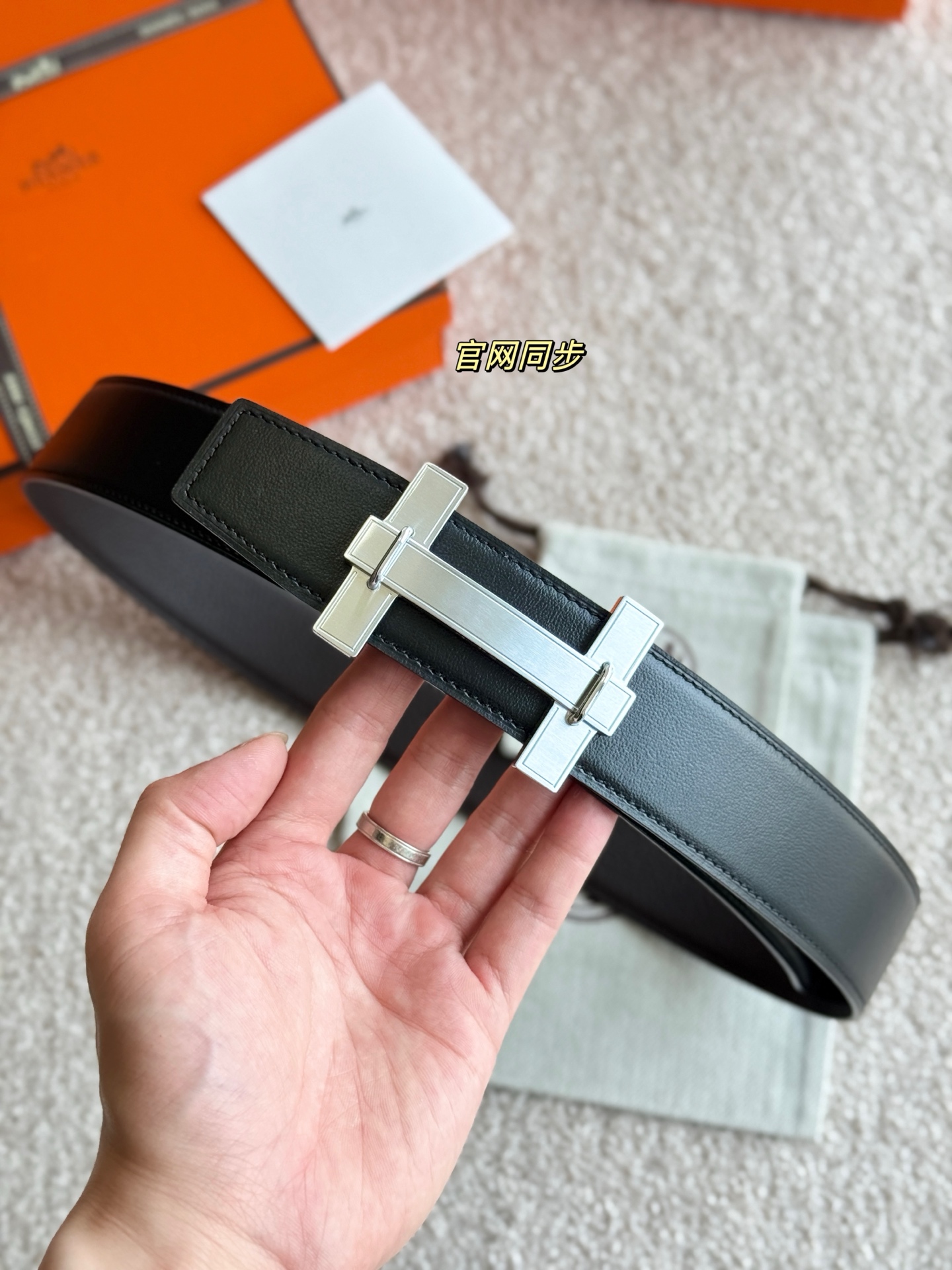  H JumPing 精品五金 搭配进口（巧克力）togo皮 宽度38MM 以其精湛工艺高品质材料和经典