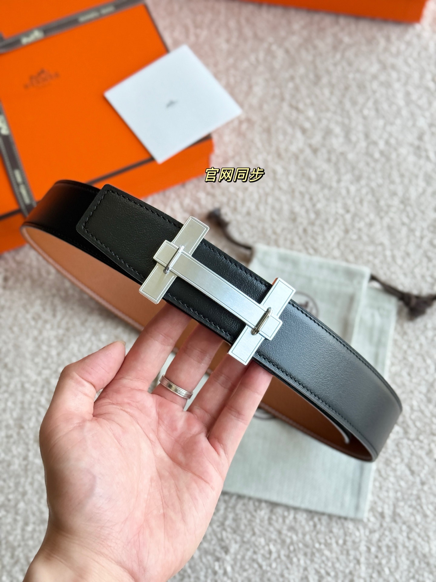  H JumPing 精品五金 搭配进口（金棕）togo皮 宽度38MM 以其精湛工艺高品质材料和经典设