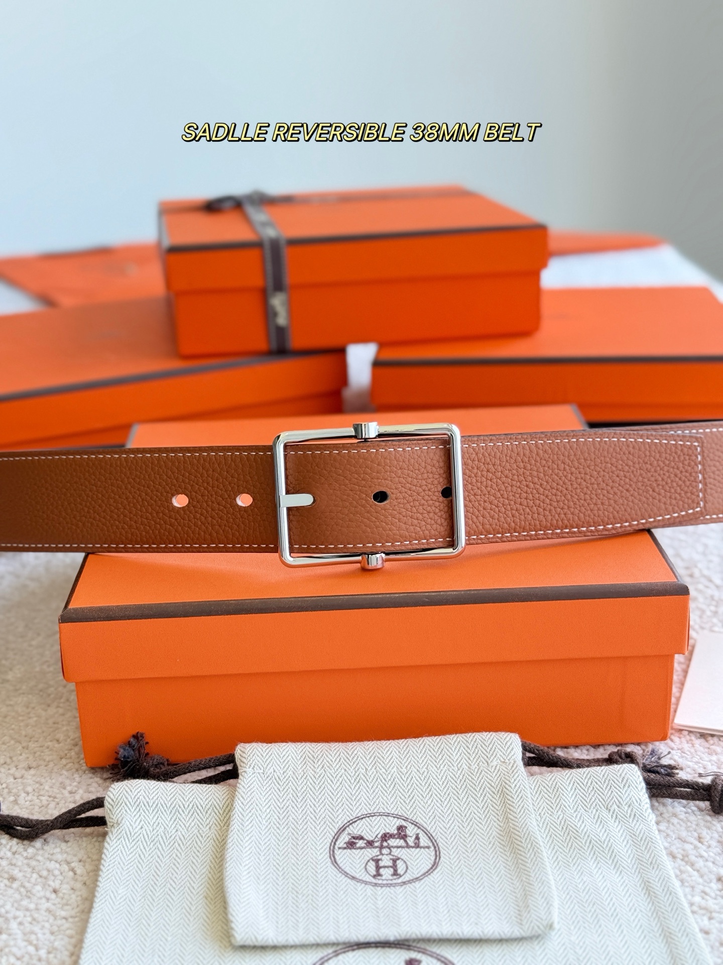 Hermes Style Leather Men's Belts Lookbook Reference image 2