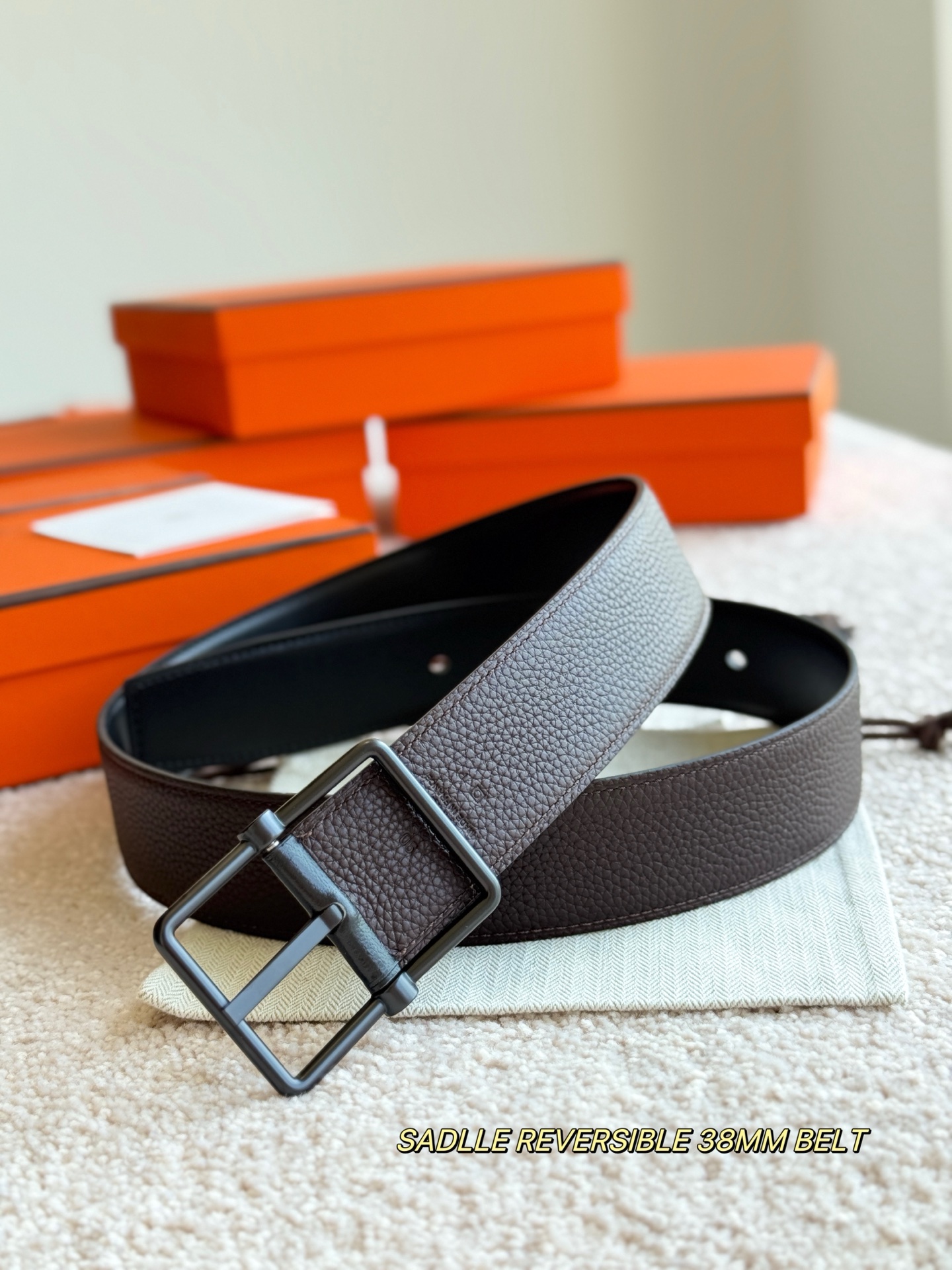 Hermes Style Leather Men's Belts Lookbook Reference image 2