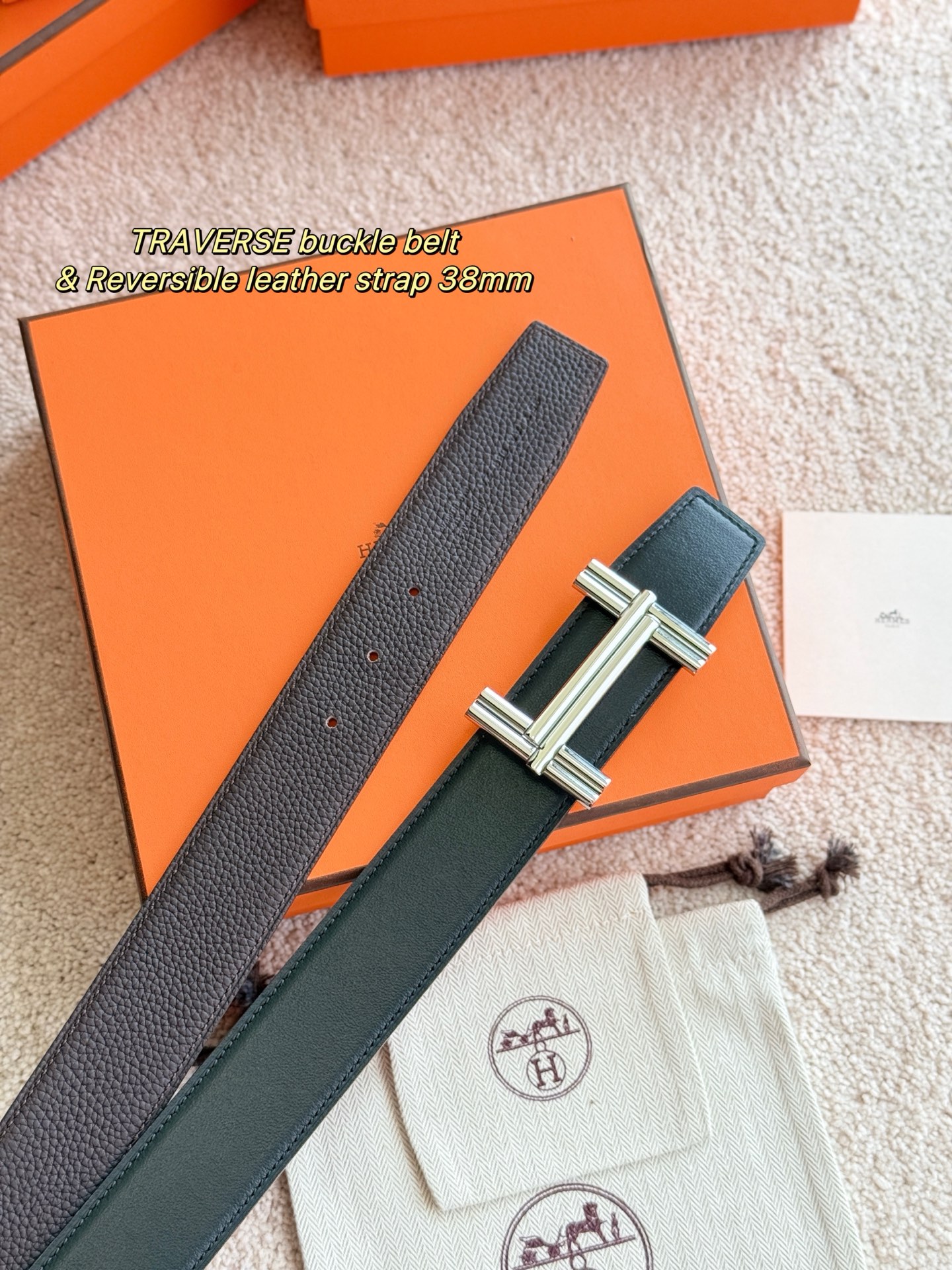  TRAVERSE 精品五金 搭配进口（巧克力）togo皮 宽度38MM 以其精湛工艺高品质材料和经典设