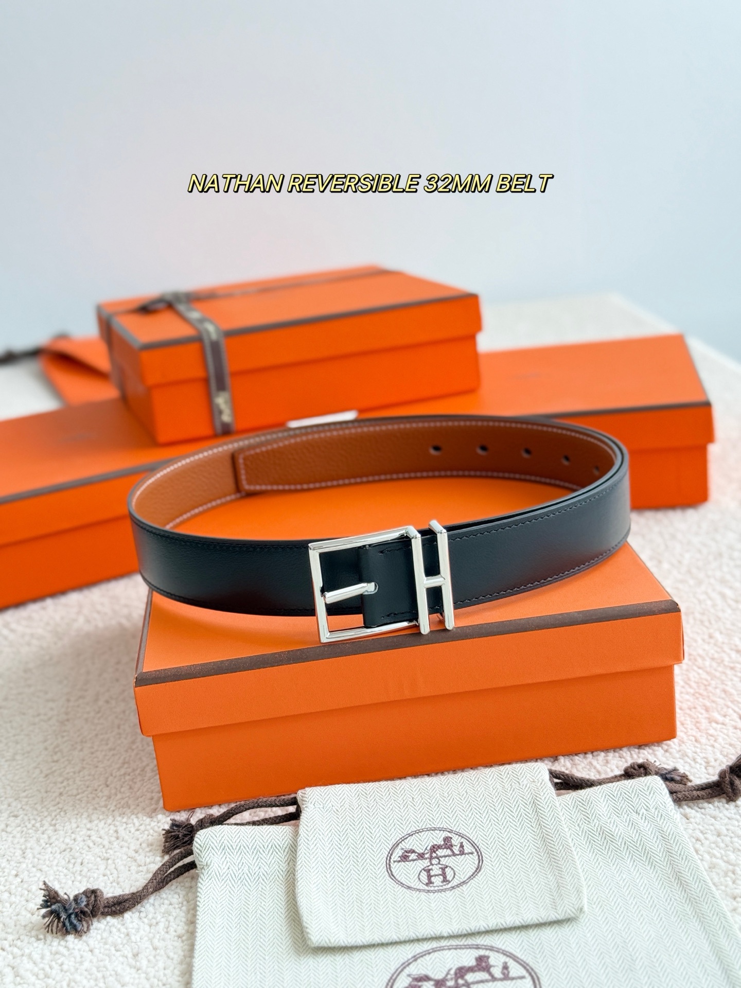  ❤️‍🆕NATHAN REVERSIBLE 32MM BELT❤️‍🆕