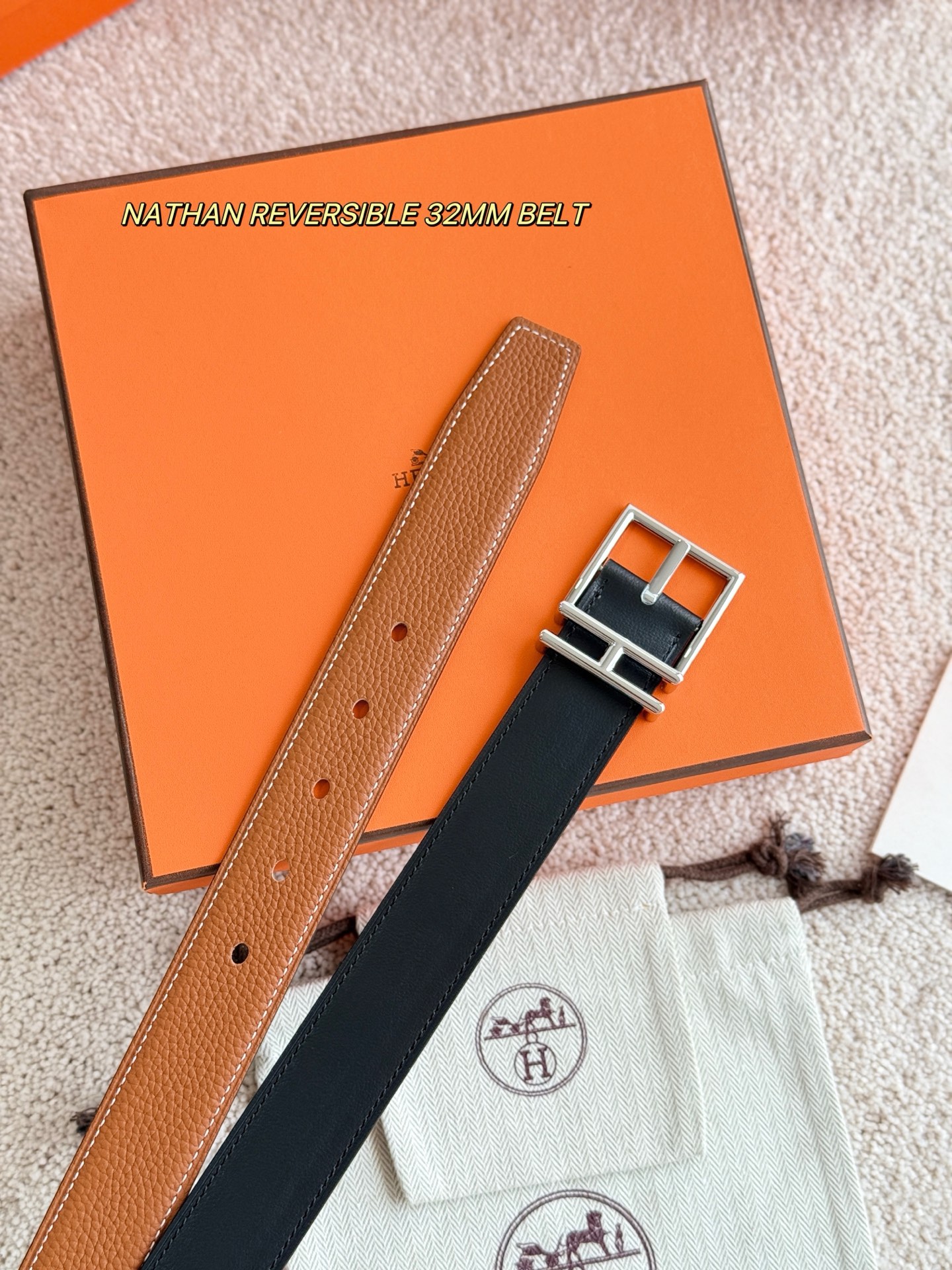  ❤️‍🆕NATHAN REVERSIBLE 32MM BELT❤️‍🆕