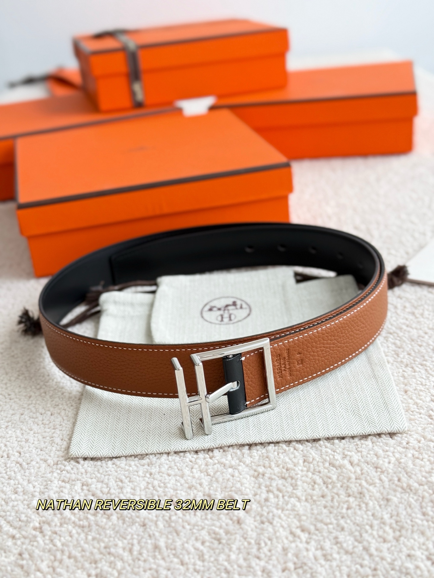  ❤️‍🆕NATHAN REVERSIBLE 32MM BELT❤️‍🆕