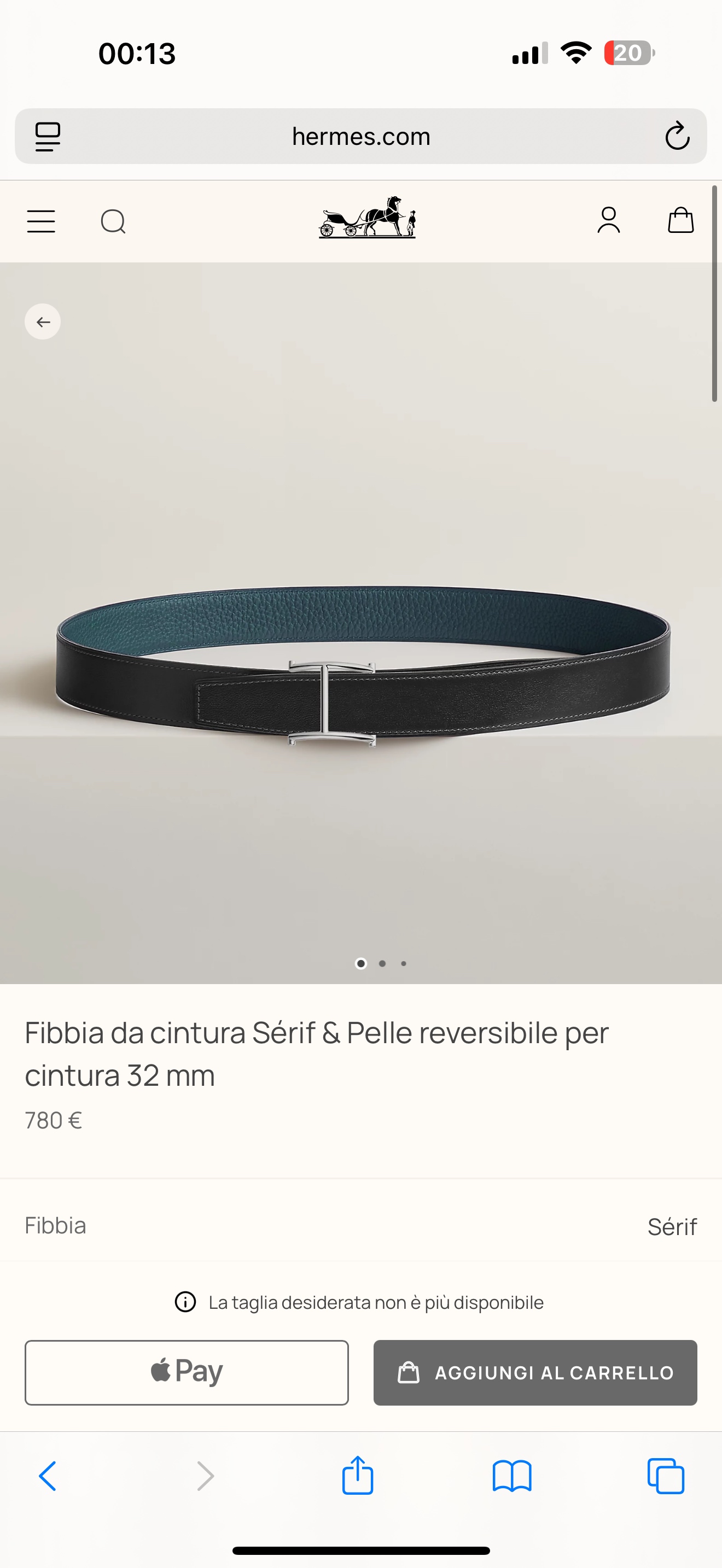 Hermès Sérif Reversible Leather Belt 32mm, Togo Leather, Fine Hardware 1 i1756698998652 7645 0 7