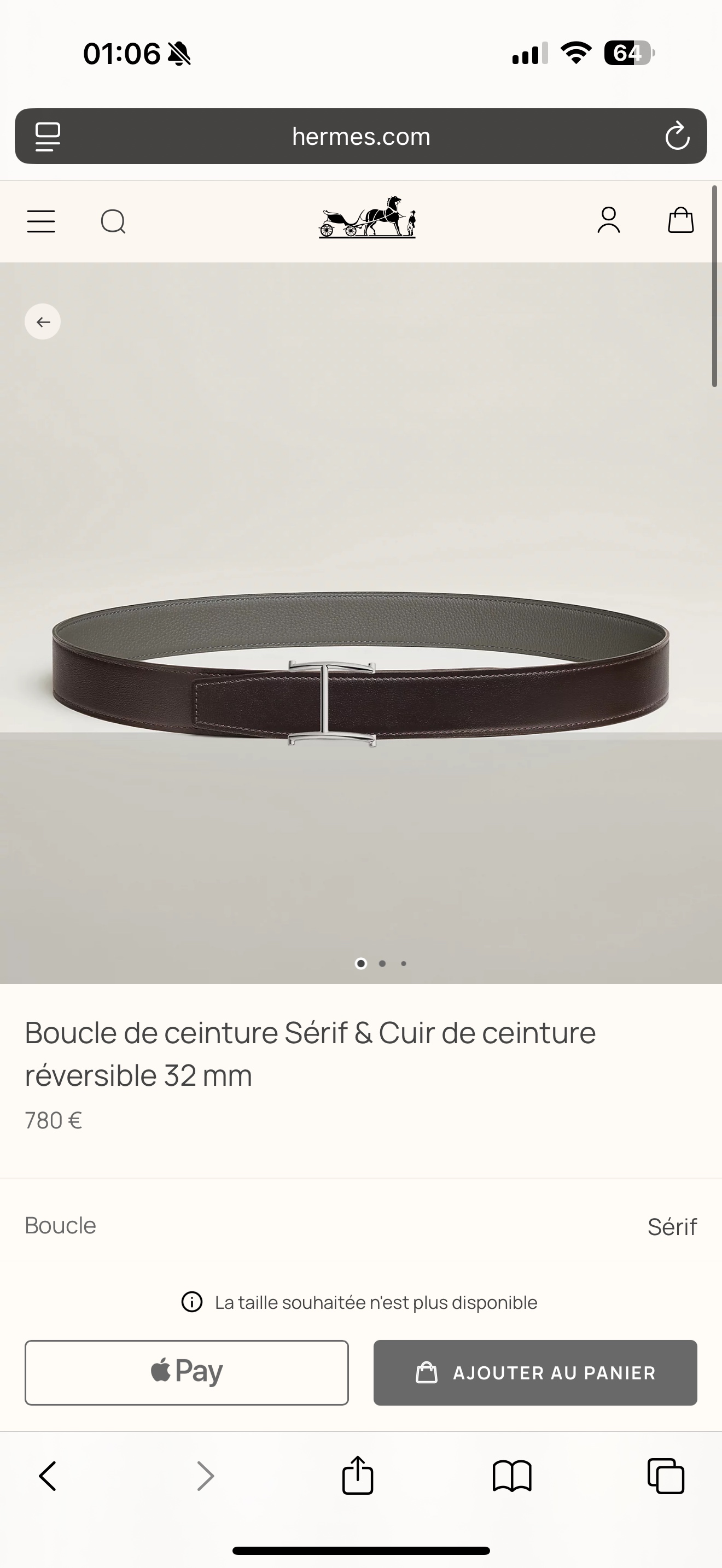 Hermès Sérif Reversible Belt 32mm, Togo Leather, Exquisite Hardware 1 i1757084573078 2375 0 7