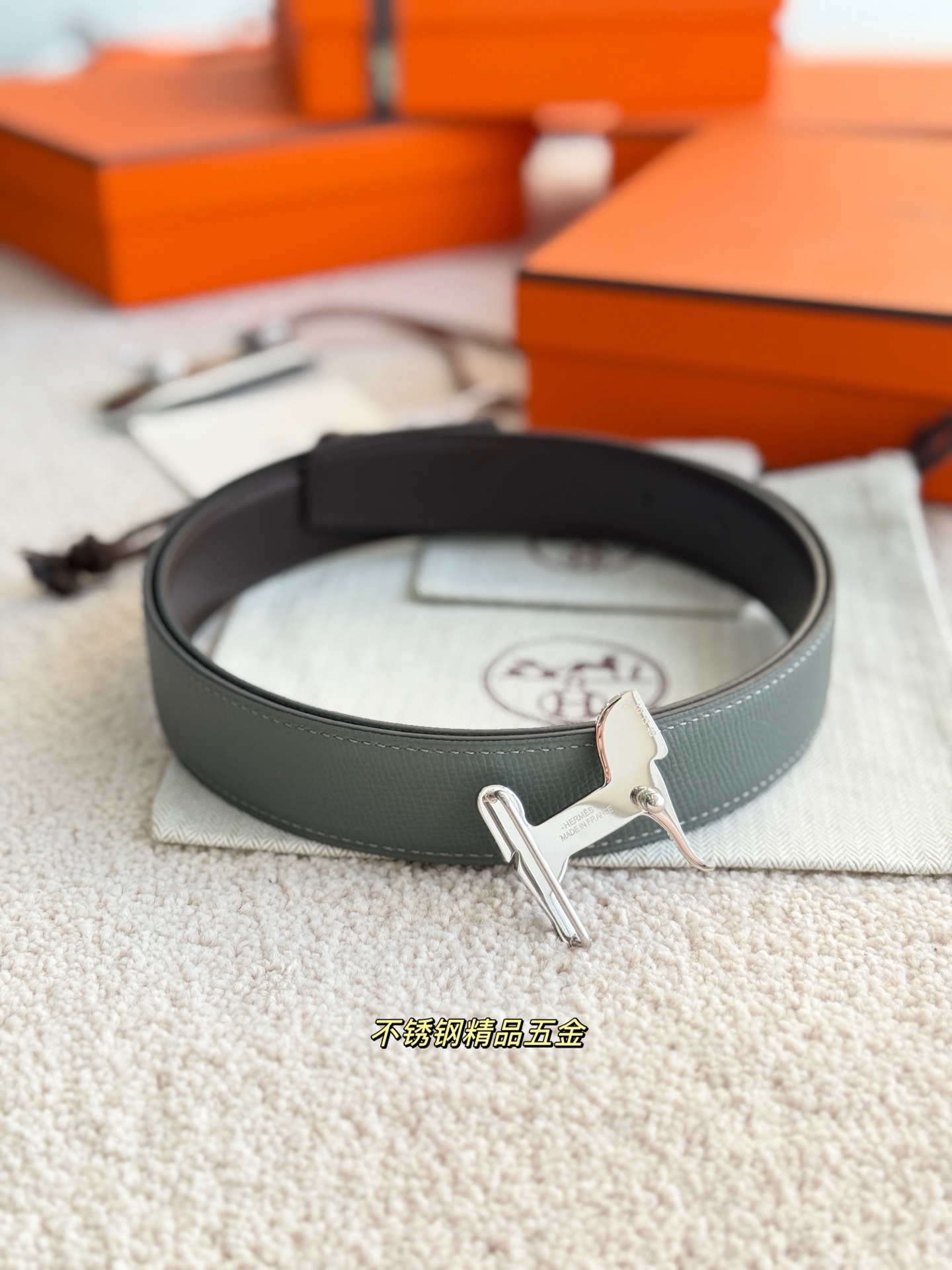 爱马仕 Hermès 高定典藏奢华工坊高定皮带腰带配饰 #5E87402D 6