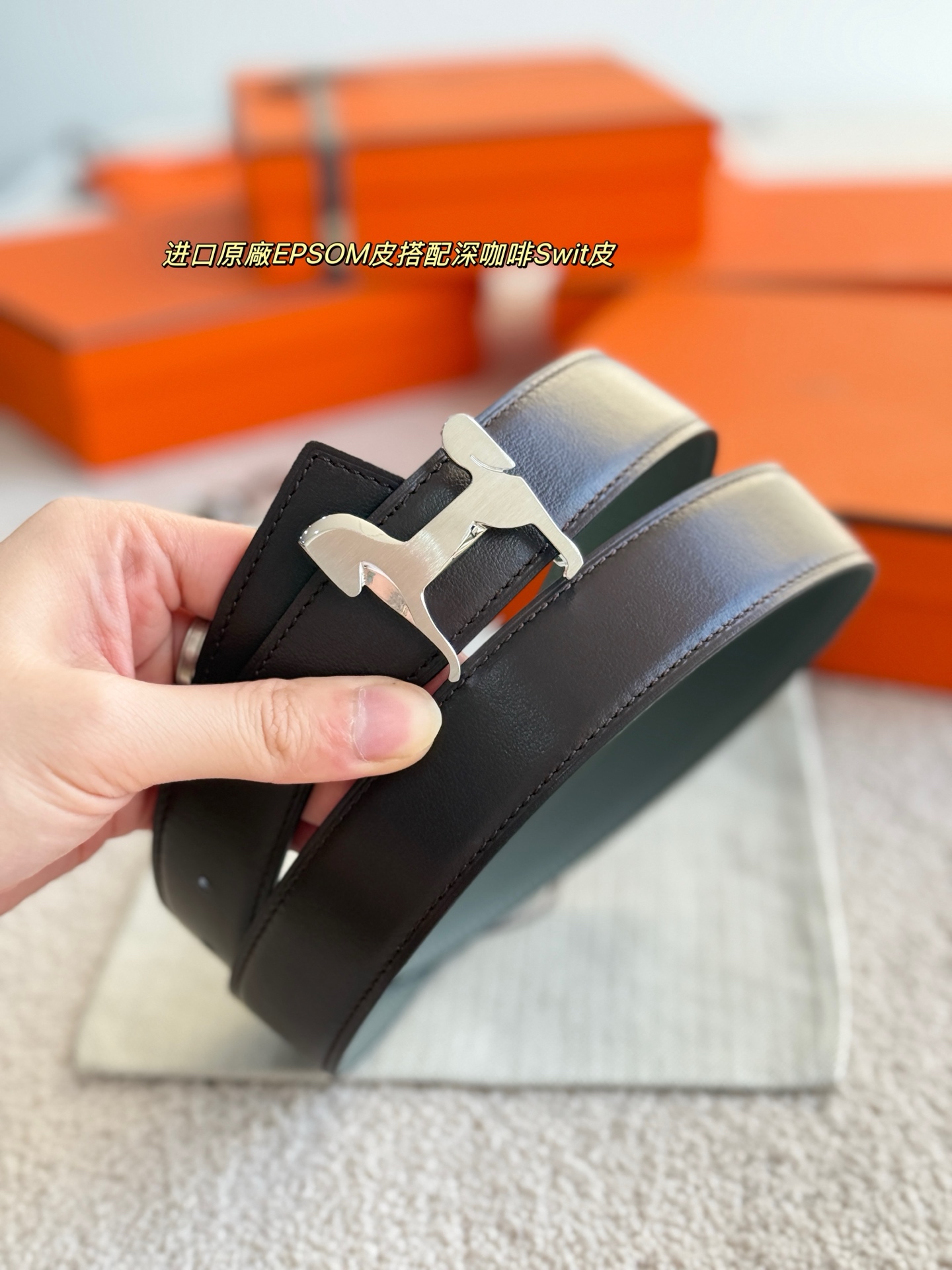 爱马仕 Hermès 高定典藏奢华工坊高定皮带腰带配饰 #5E87402D 9