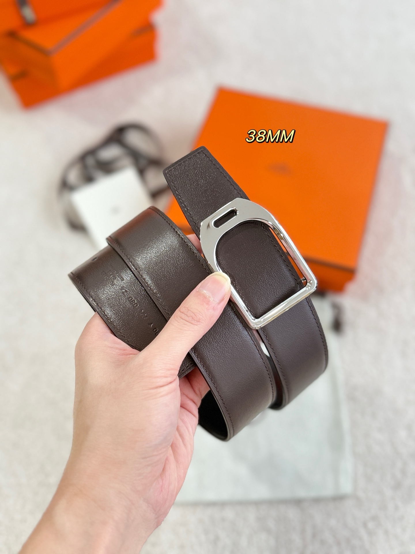杰尼亚 Zegna 高定典藏奢华工坊高定皮带腰带配饰 #B1AB3691 6