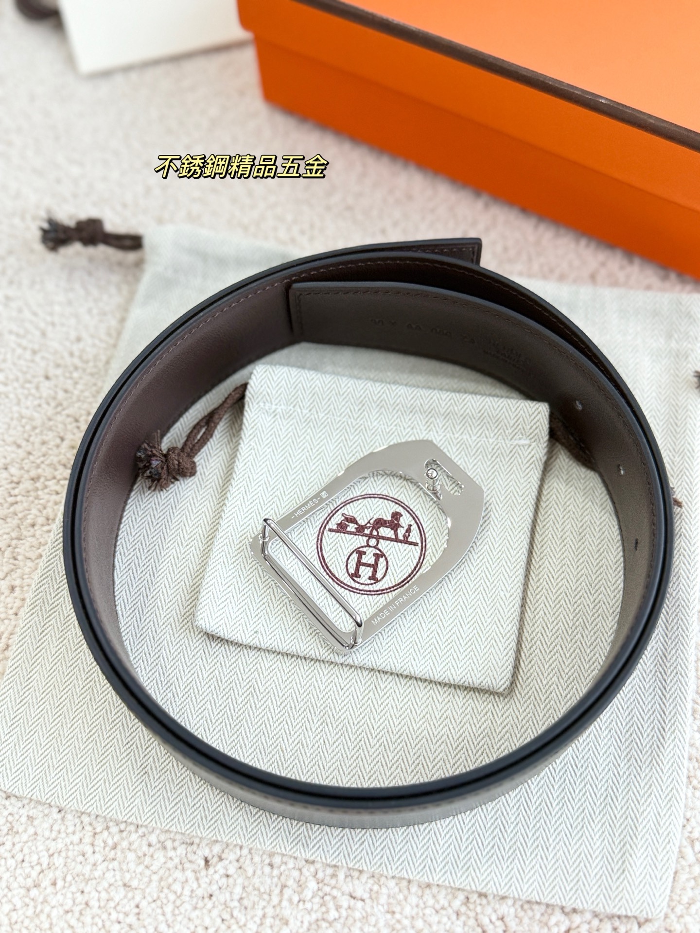 杰尼亚 Zegna 高定典藏奢华工坊高定皮带腰带配饰 #B1AB3691 3