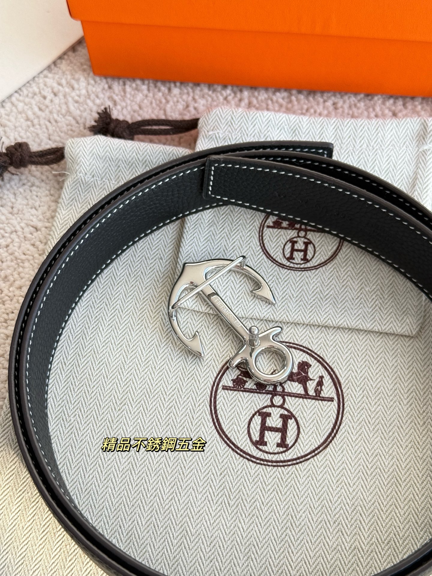 伯尔鲁帝 Berluti 高定典藏奢华工坊高定皮带腰带配饰 #D1A8E150 5