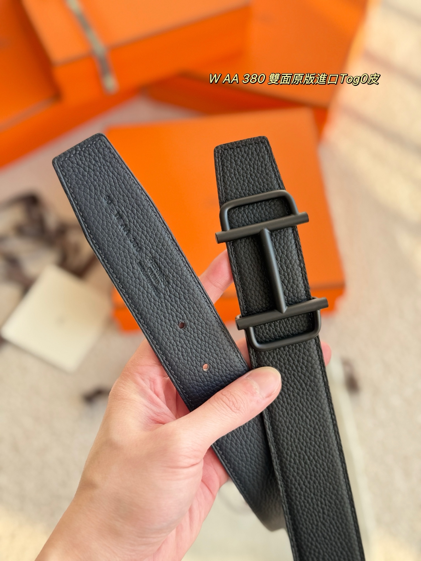 Hermes Style Leather Men's Belts Men's Belts Men's Belt detail image 5 from source 766392