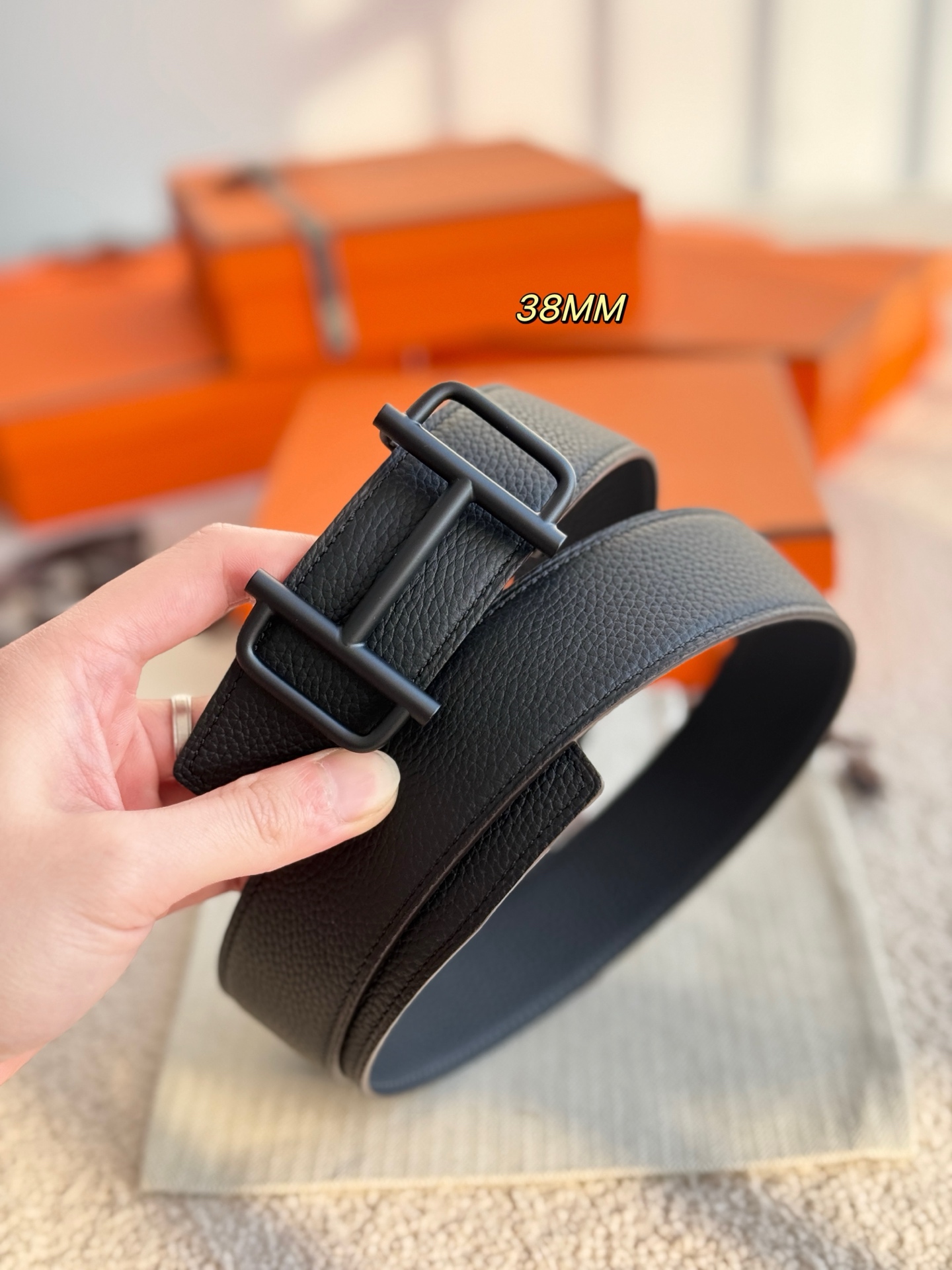 Hermes Style Leather Men's Belts Men's Belts Men's Belt detail image 6 from source 766392