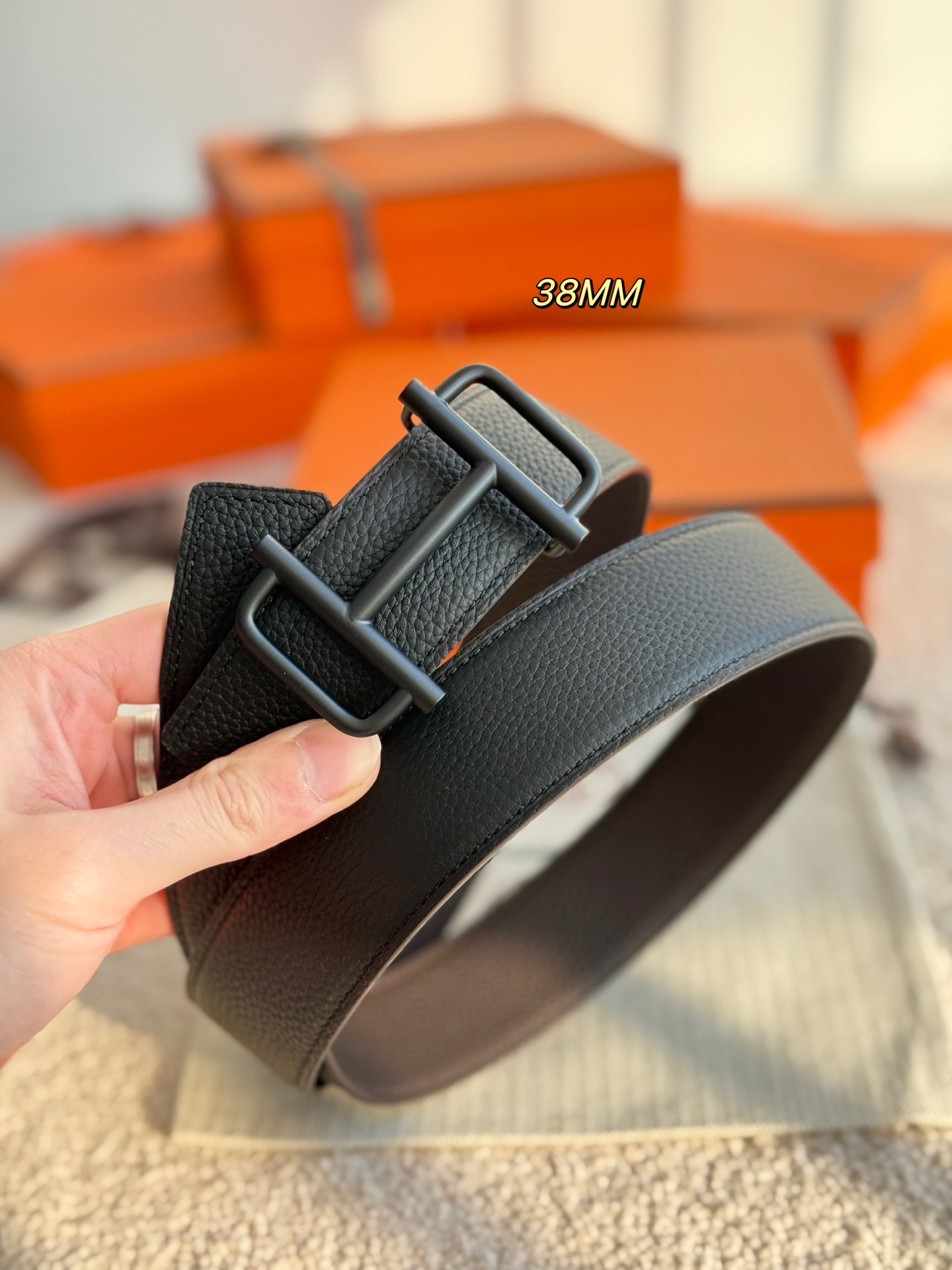 Hermes Style Leather Men's Belts Men's Belts Men's Belt detail image 6 from source 766393