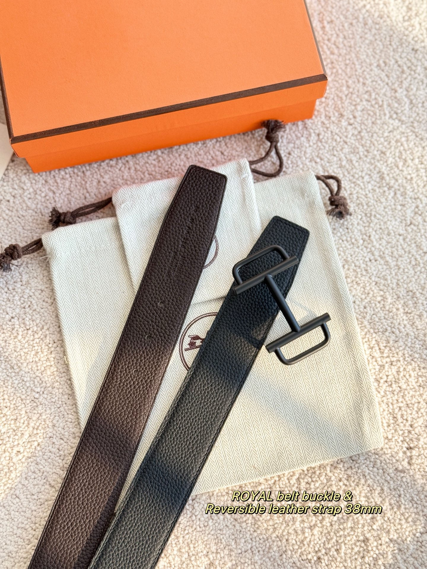 Hermes Style Leather Men's Belts Lookbook Reference image 2