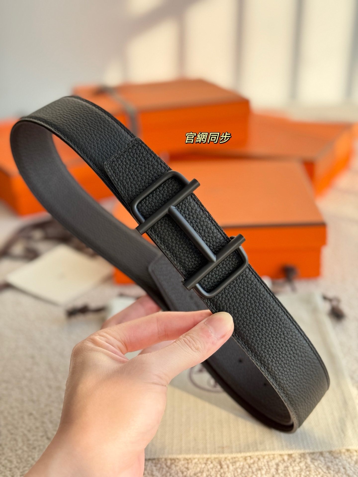 Hermes Style Leather Men's Belts Men's Belts Men's Belt detail image 4 from source 766393