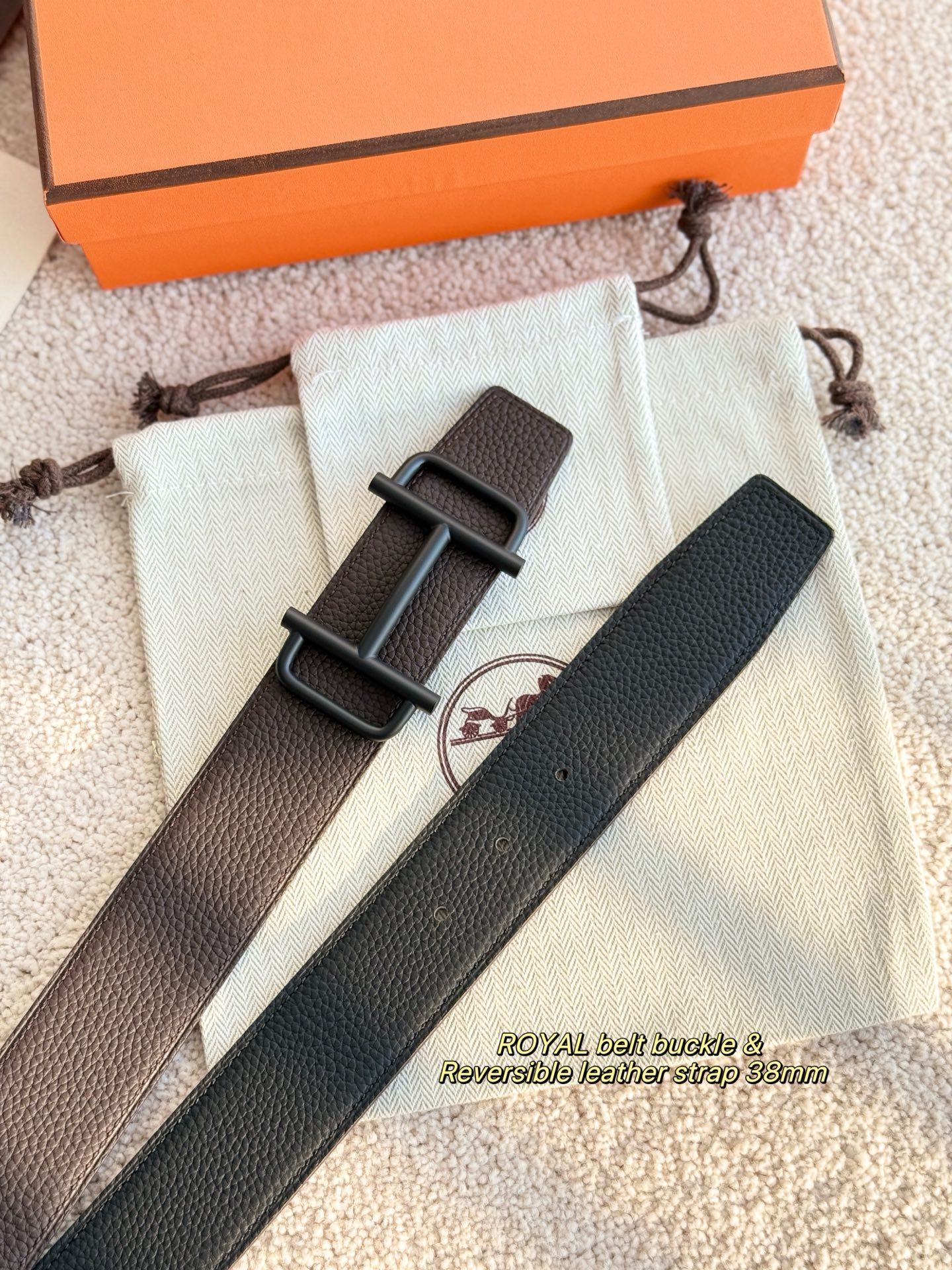 Hermes Style Leather Men's Belts Men's Belts Men's Belt detail image 8 from source 766393