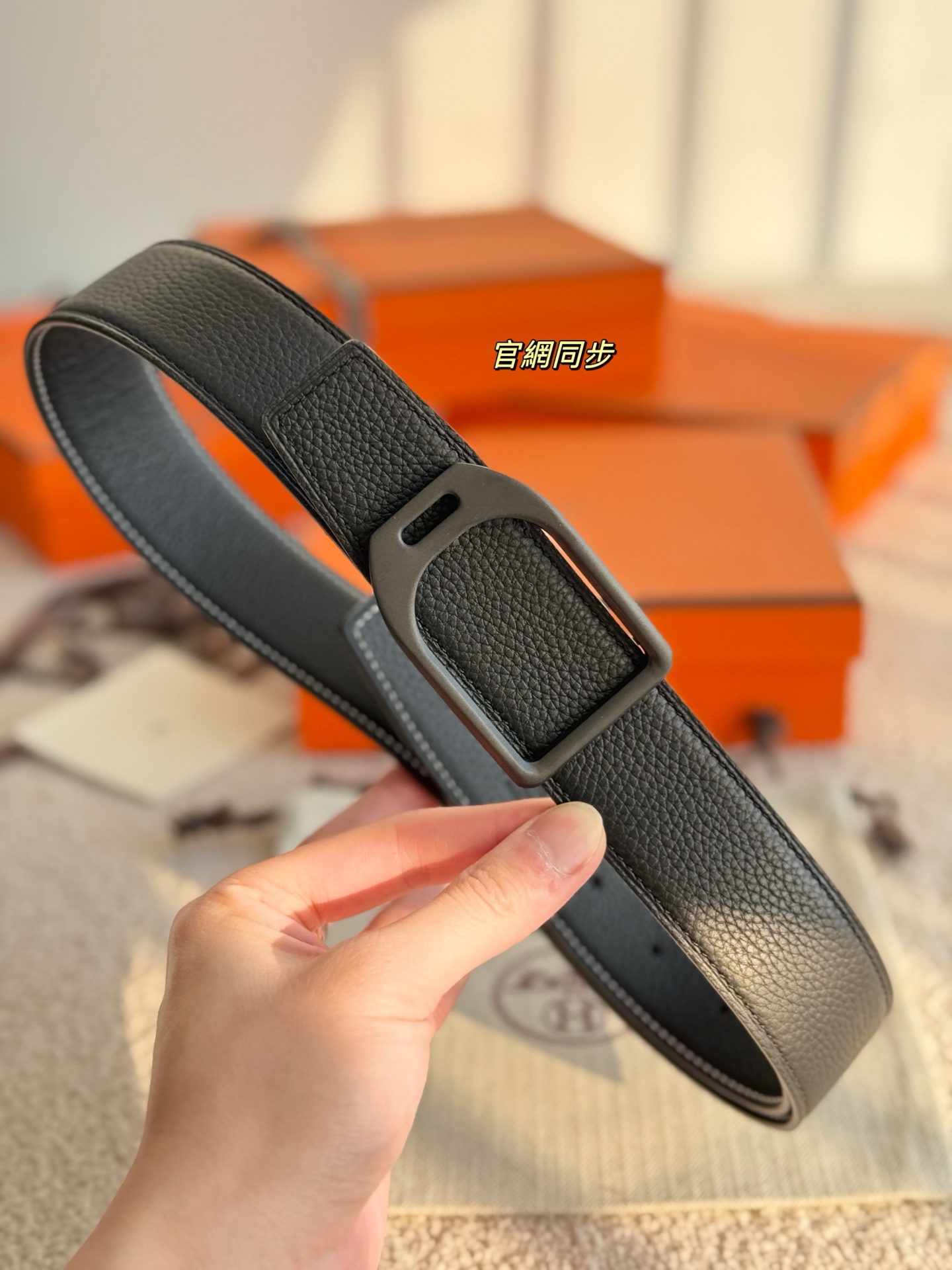 Hermes Style Leather Men's Belts Men's Belts Men's Belt detail image 4 from source 766394