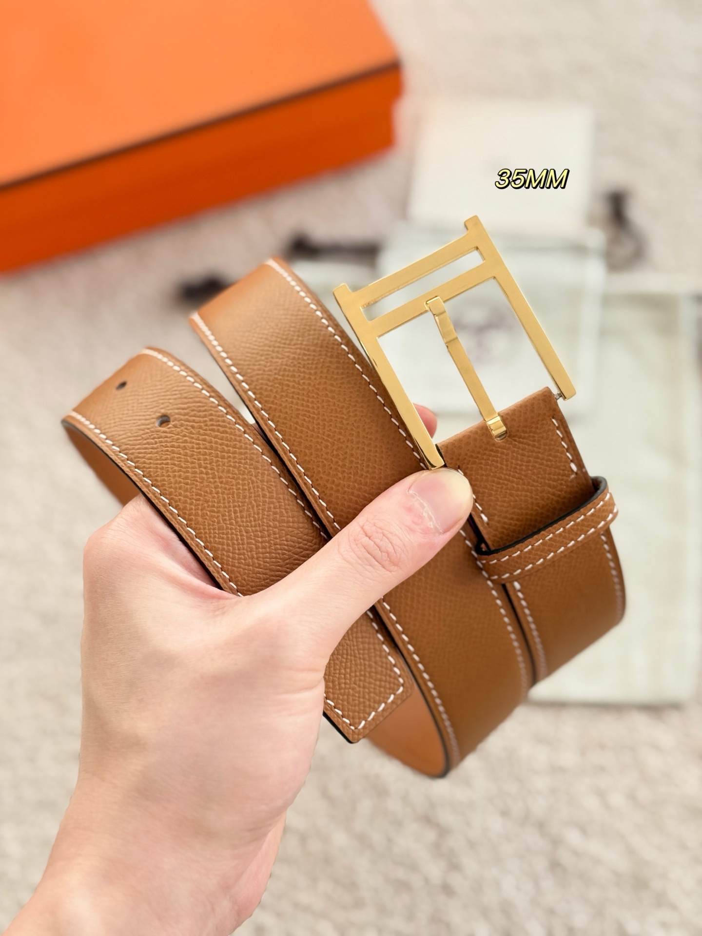 Hermes Style Leather Men's Belts Lookbook Reference image 2