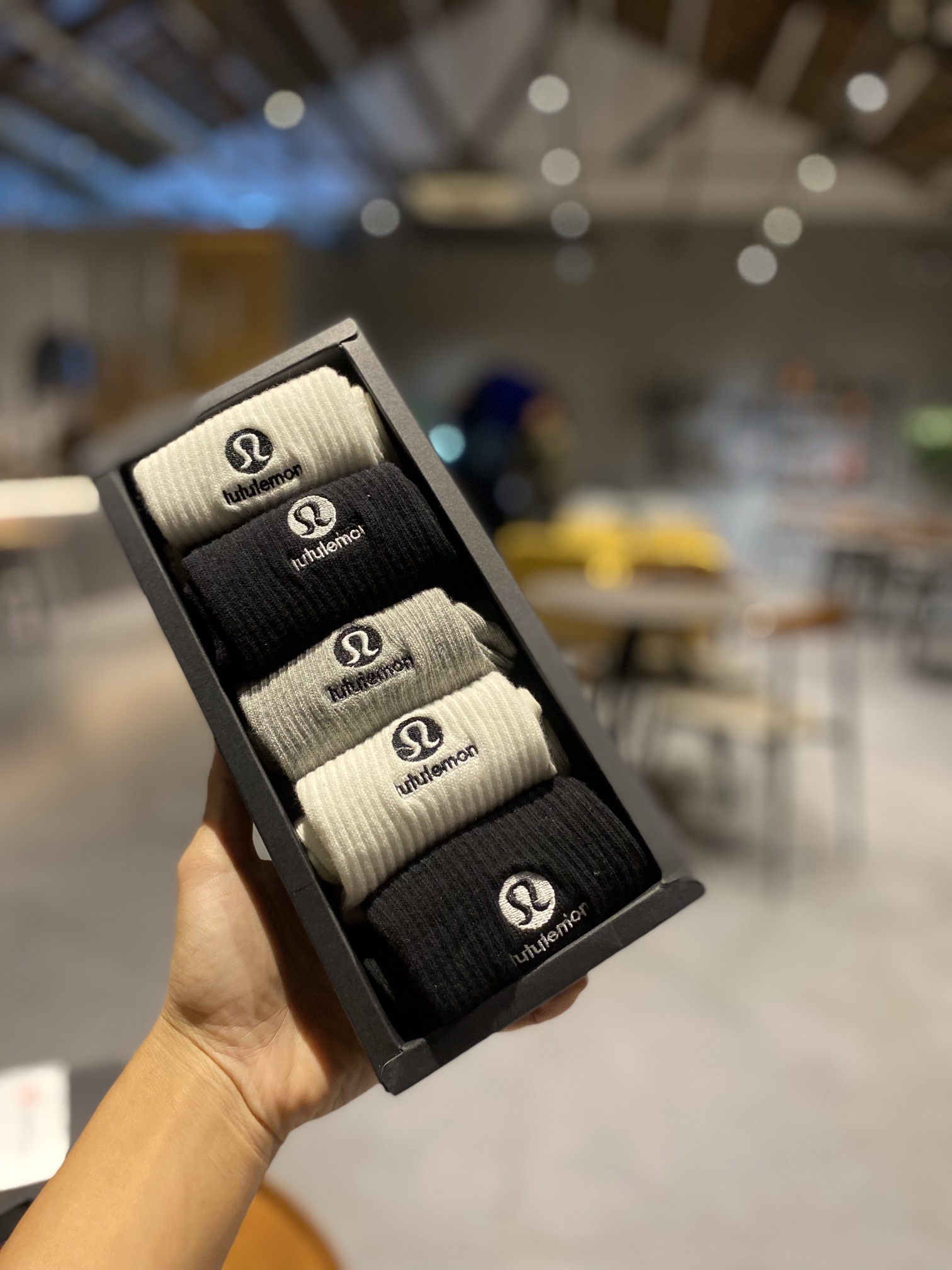 lulu袜一盒5双装lululemo*n 4