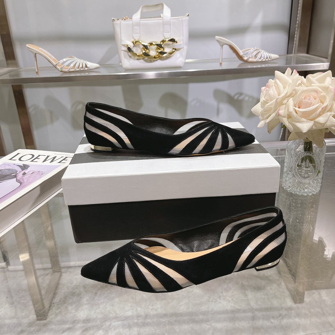 Aquazzura Spy Flat: Elegant Day-to-Night Shoes with Metal-Plated Heels - 图片 3
