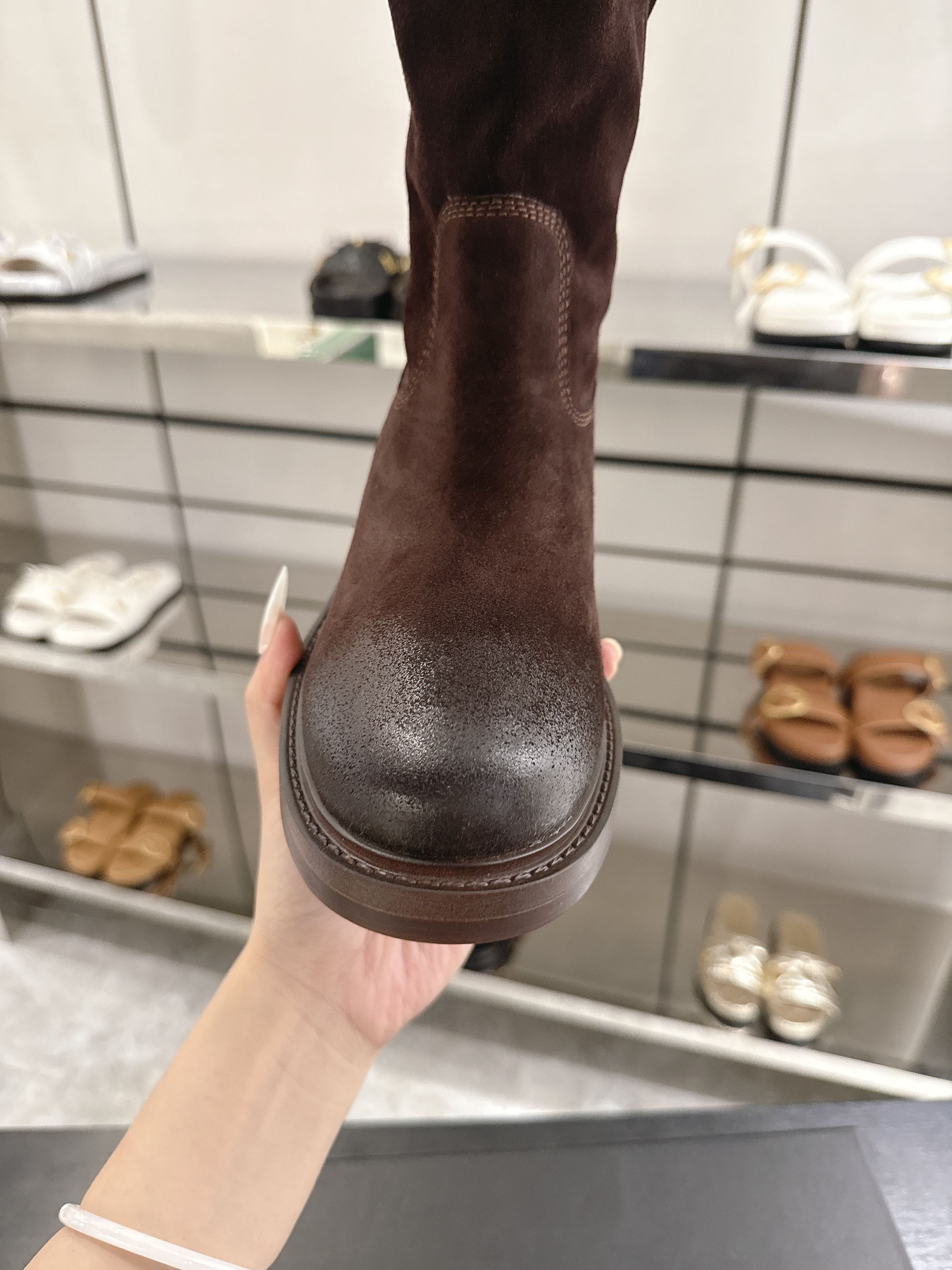 Miu Miu Suede Western Mid Boots
