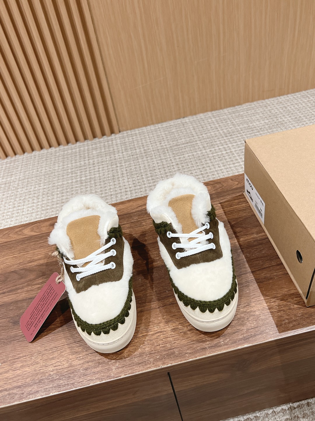 NO:559093,MOU Eskimo lace-up wool casual shoes and snow boots, handmade ethnic style, sheepskin and fur integrated SIZE35-41 (40/41 customized, non-returnable), snow boots, boots, sheepskin19860909MOU 爱斯基摩系带羊毛休闲鞋雪地靴 手工民族风 羊皮毛一体 SIZE35-41（40/41定做不退换）,雪地靴,boots,sheepskin,Women's Shoes