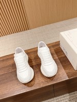 Alexander McQueen Shoes Sneakers White Cowhide Patent Leather Spring Collection