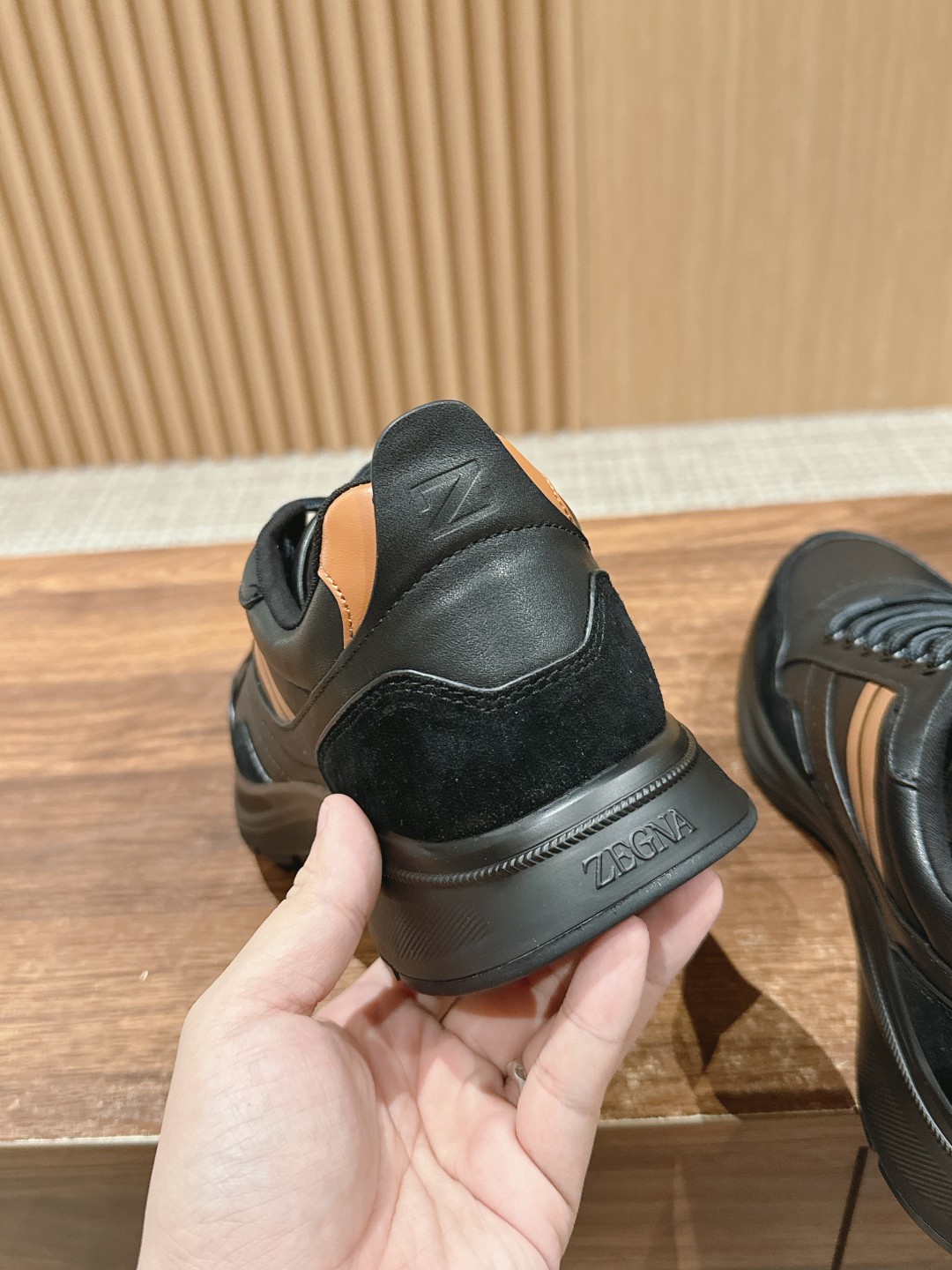 ZEGNA# Jenia Leather Sports Shoes: Dynamic Support and Personality, High-Tech Design - 图片 8