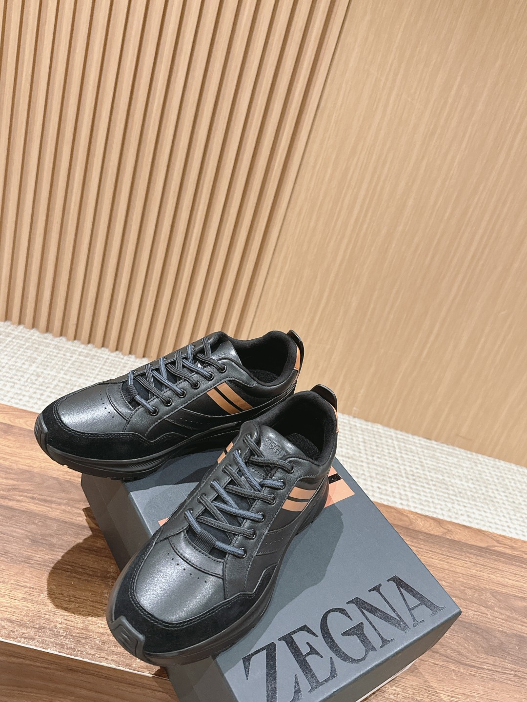 ZEGNA# Jenia Leather Sports Shoes: Dynamic Support and Personality, High-Tech Design - 图片 4