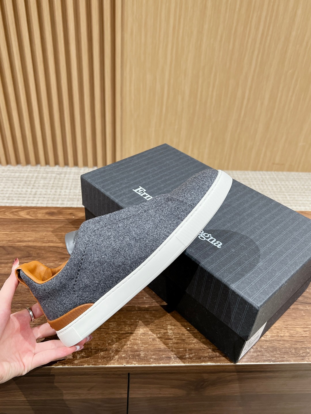 Ermenegildo Zegna Sustainable Wool Triple Stitch Sneakers with Regenerative Materials - 图片 5