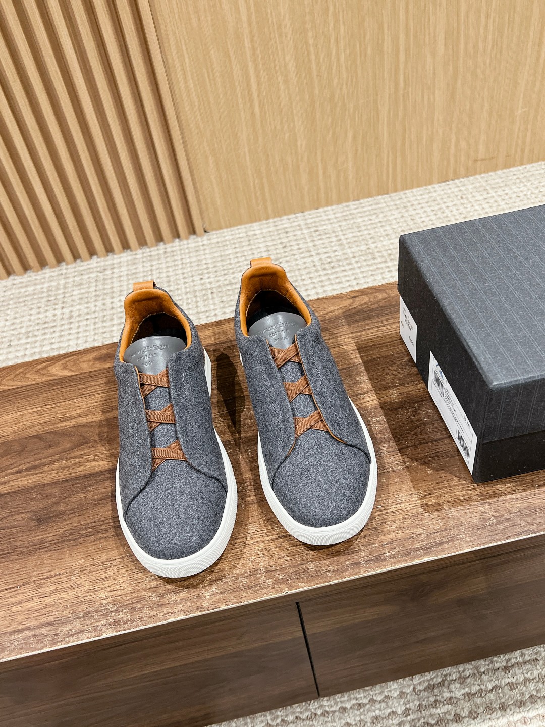 Ermenegildo Zegna Sustainable Wool Triple Stitch Sneakers with Regenerative Materials - 图片 1