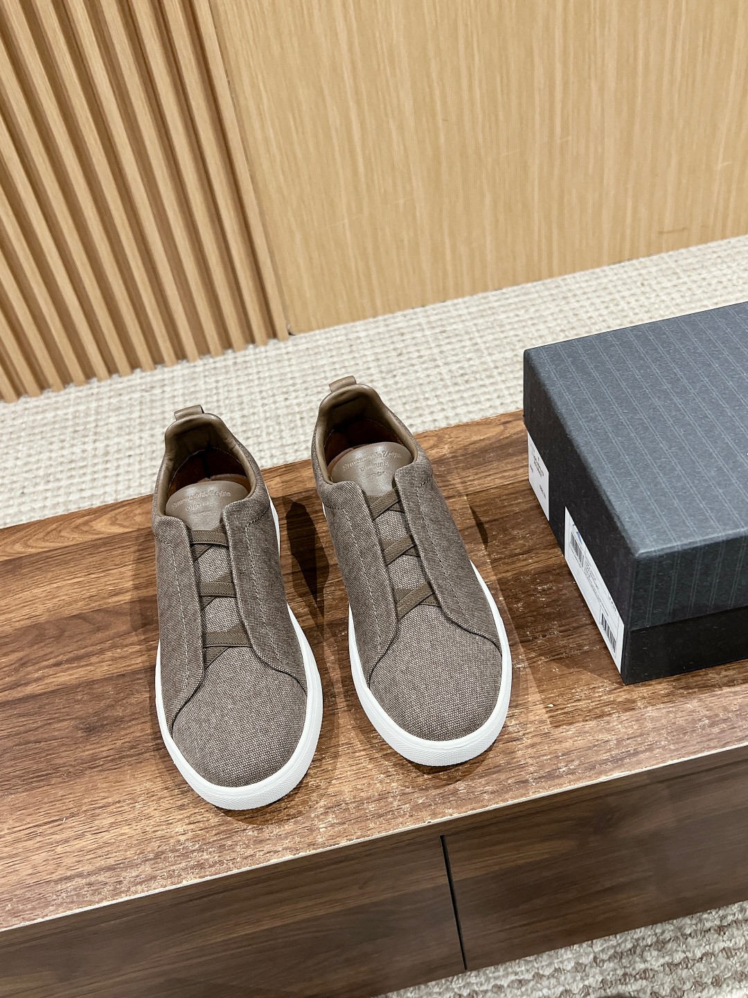 Ermenegildo Zegna Sustainable Wool Sneakers with Triple Stitch Detail